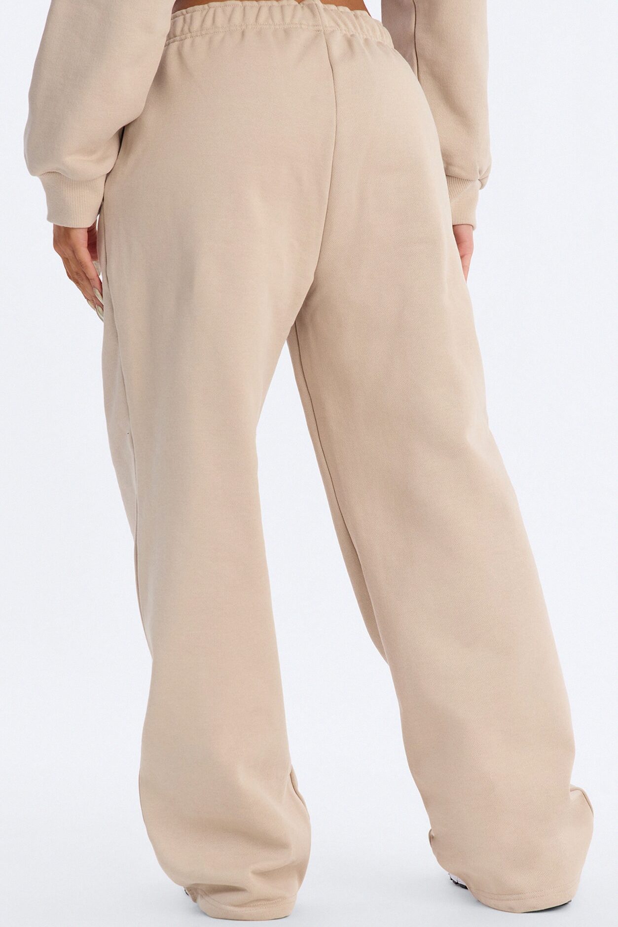 Libby Fleece Straight Leg Sweatpant - Taupe