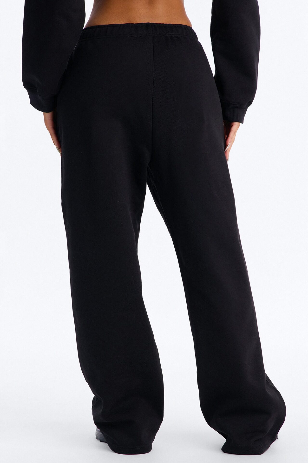 Libby Fleece Straight Leg Sweatpant - Black