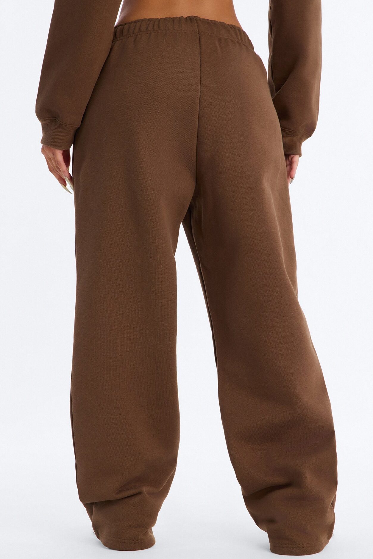 Libby Fleece Straight Leg Sweatpant - Brown