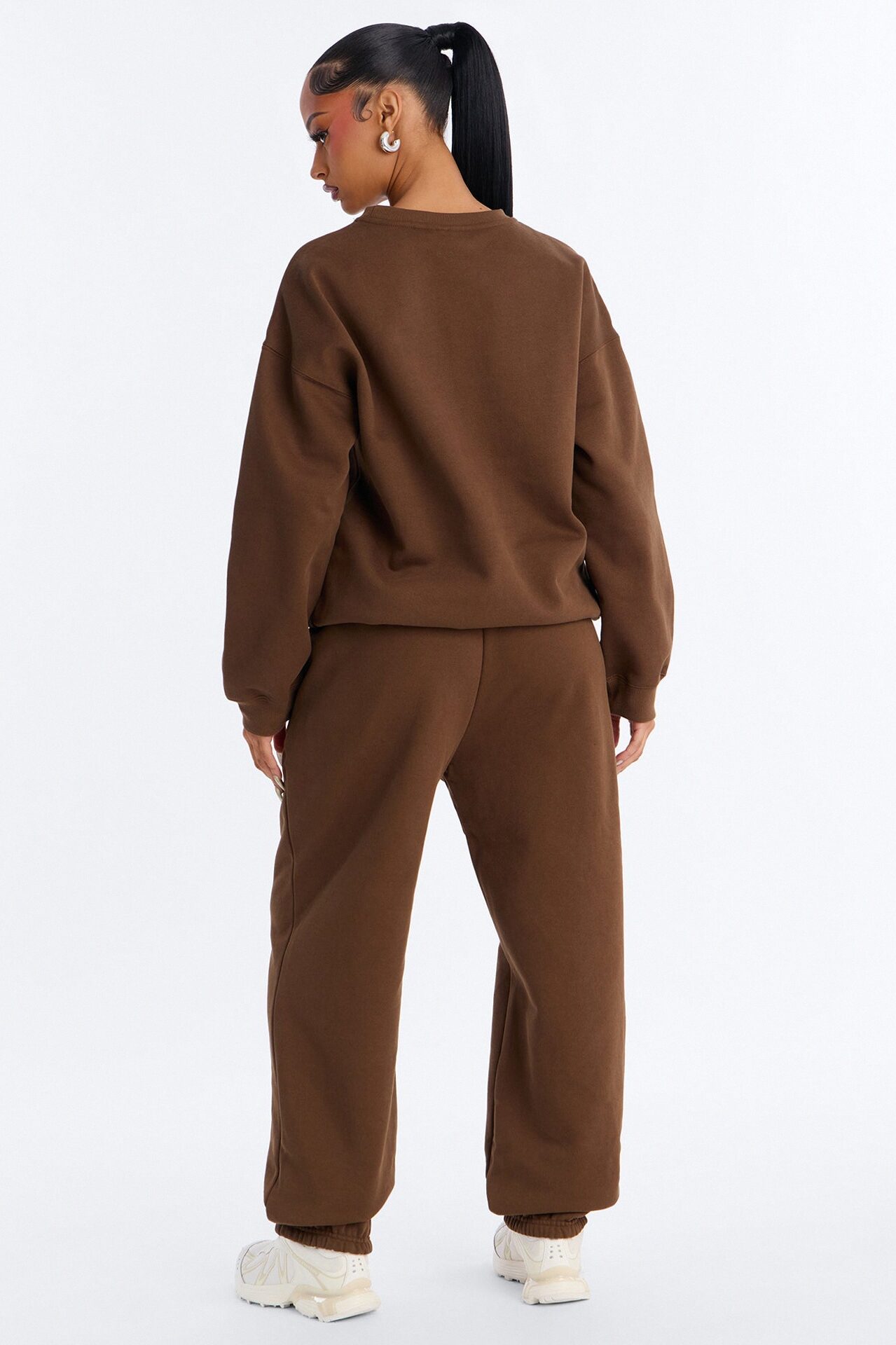 Libby Fleece Jogger Sweatpant - Brown