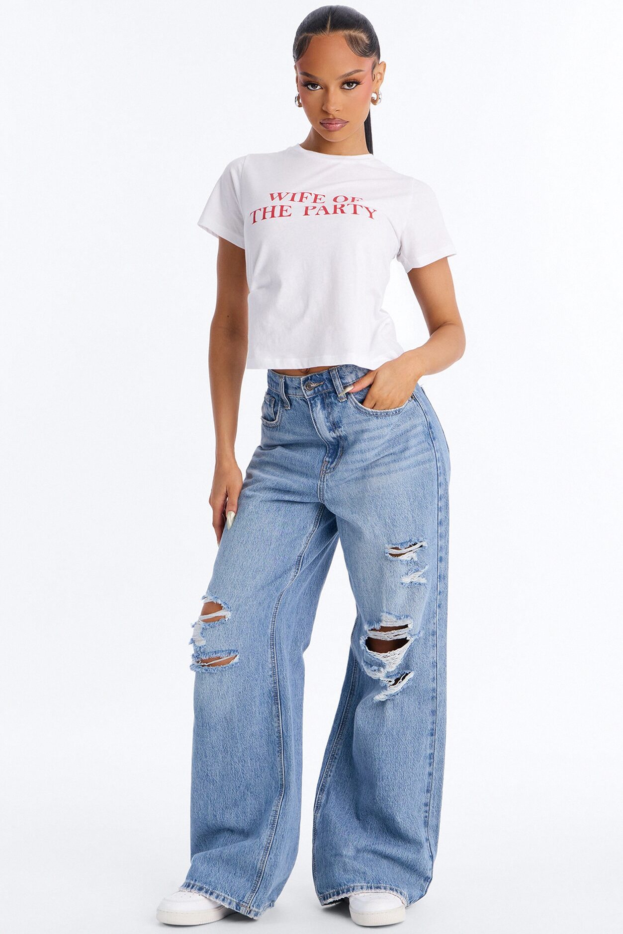 Wife Of The Party Tee - White