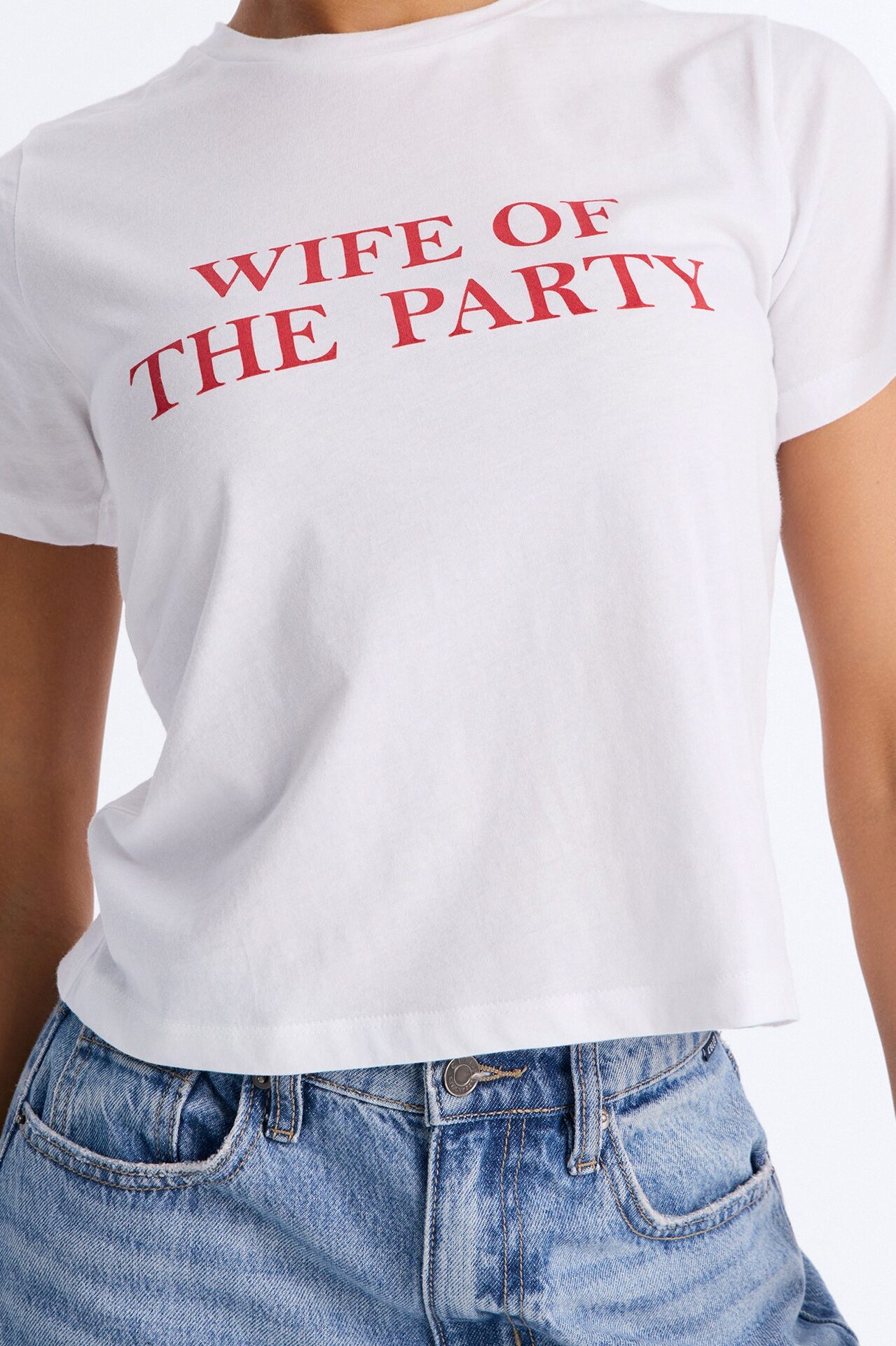Wife Of The Party Tee - White