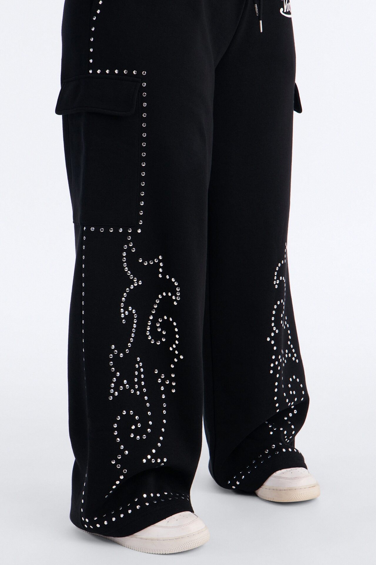 Von Dutch Western Wide Leg Pant - Black