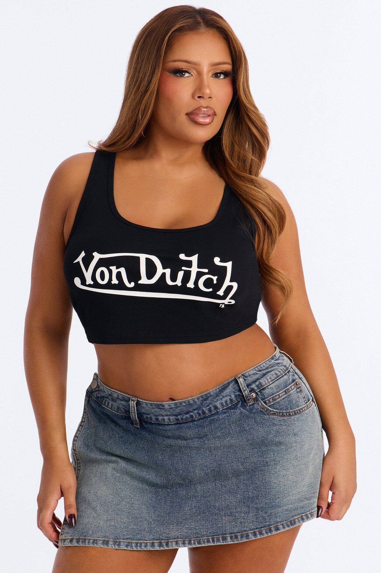Von Dutch Crop Tank - Black