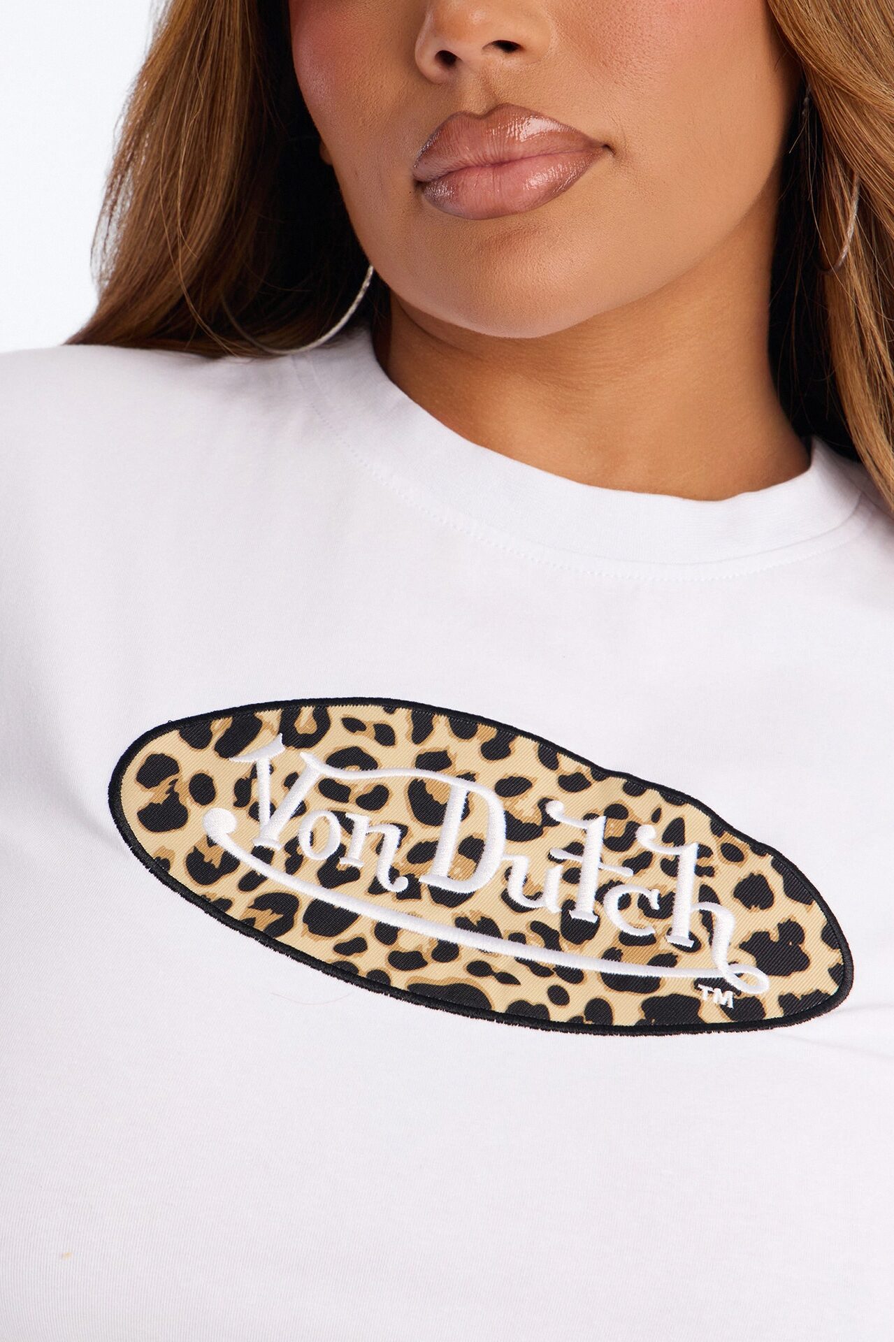 Von Dutch Leopard Baby Tee - White