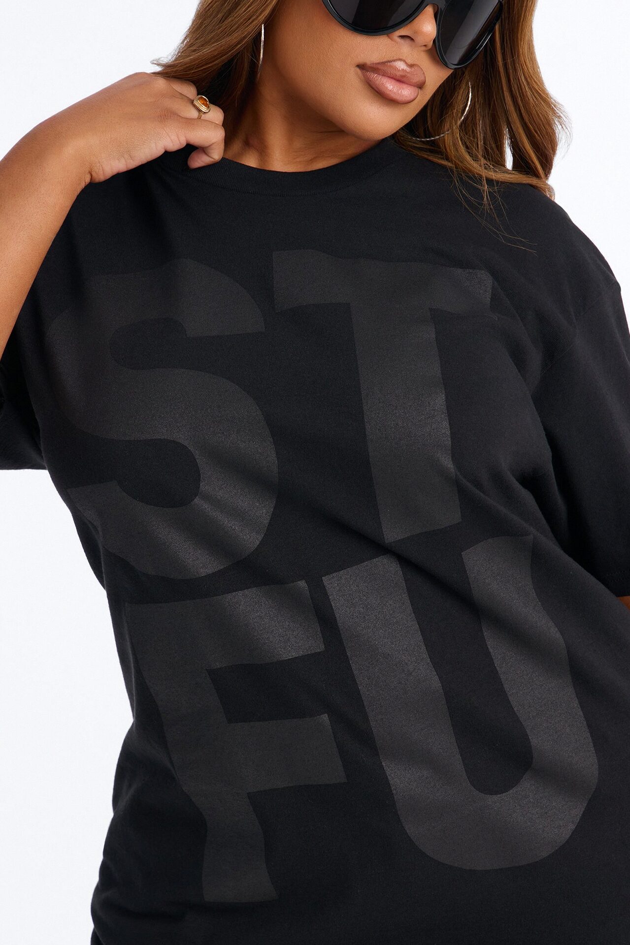 STFU Oversized Tee - Black