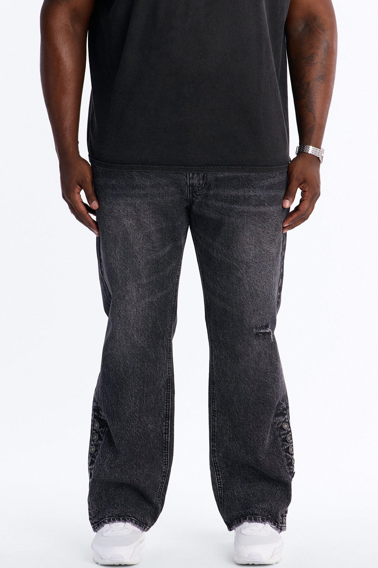 Straight Flare Easy Partner Jean - Black