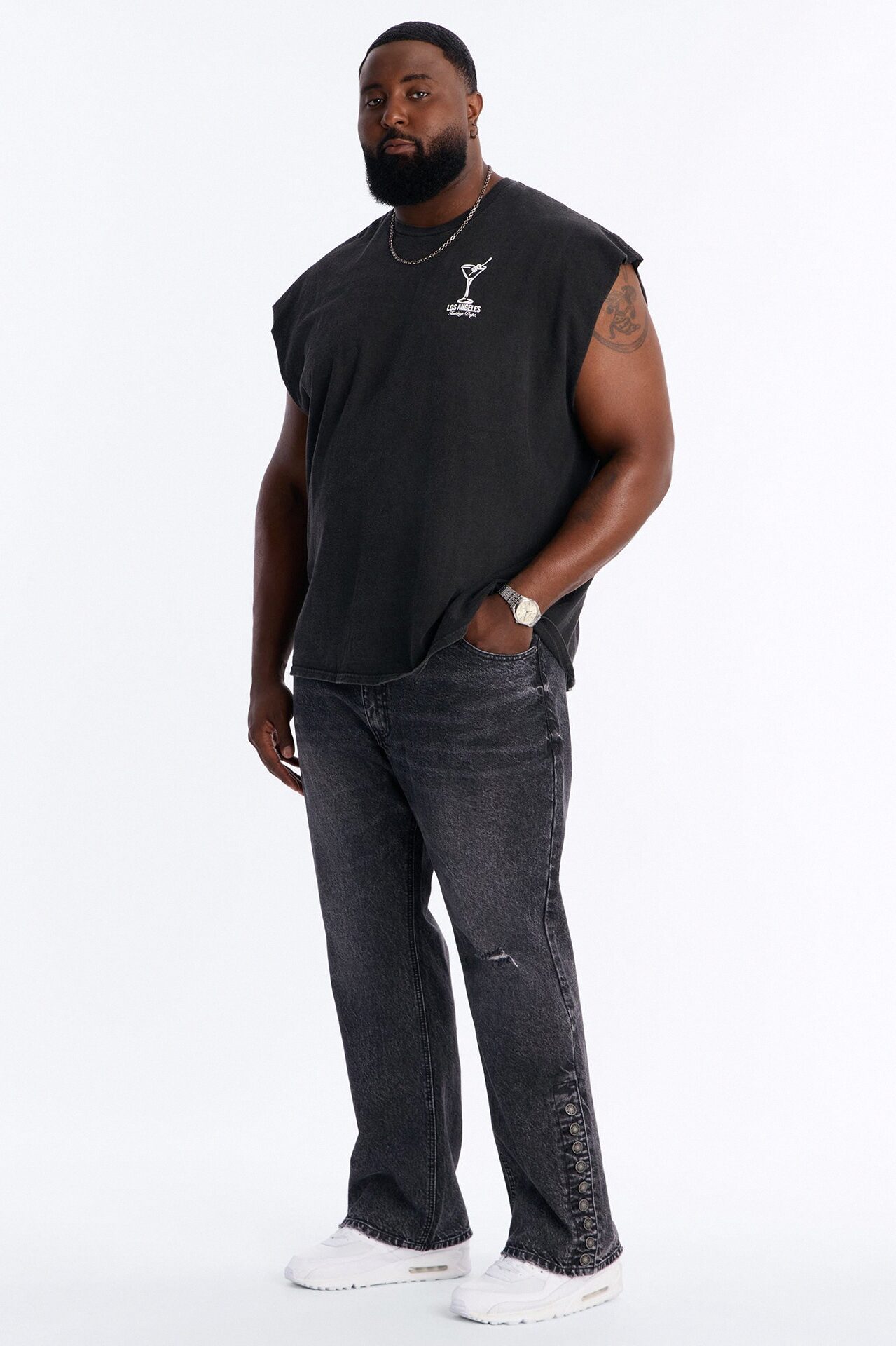 Straight Flare Easy Partner Jean - Black