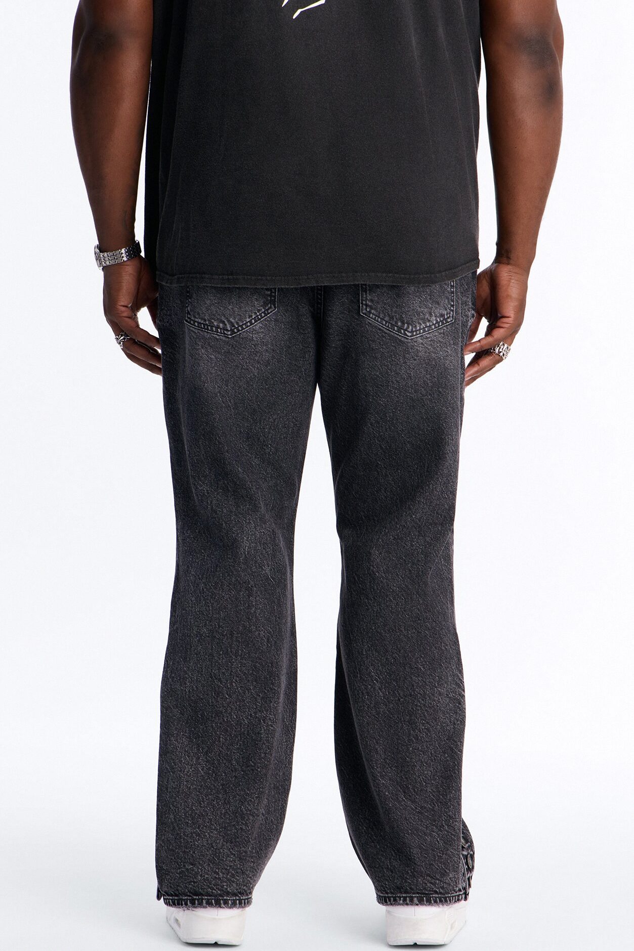 Straight Flare Easy Partner Jean - Black