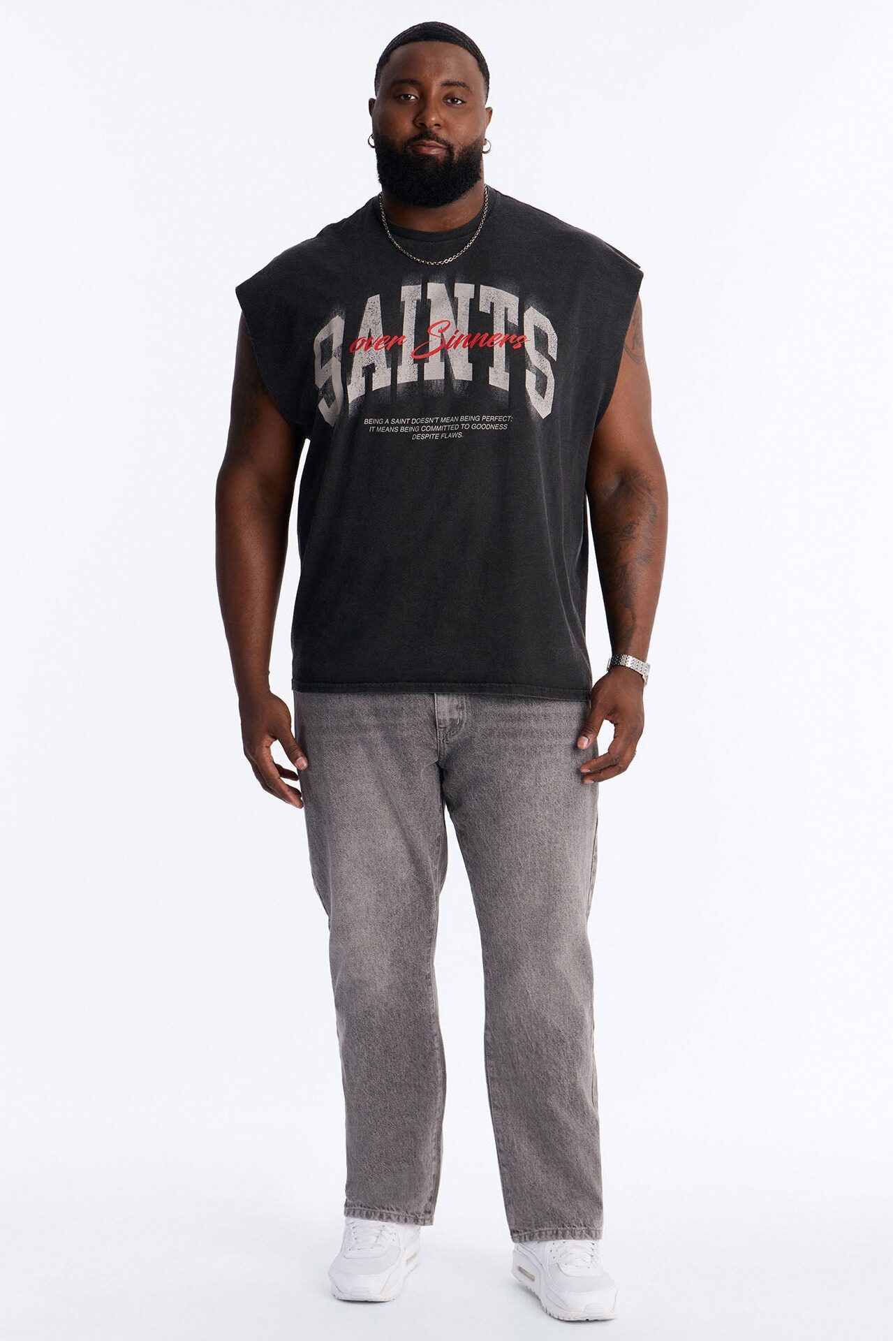Saints Over Sinners Vintage Muscle Tee - Black