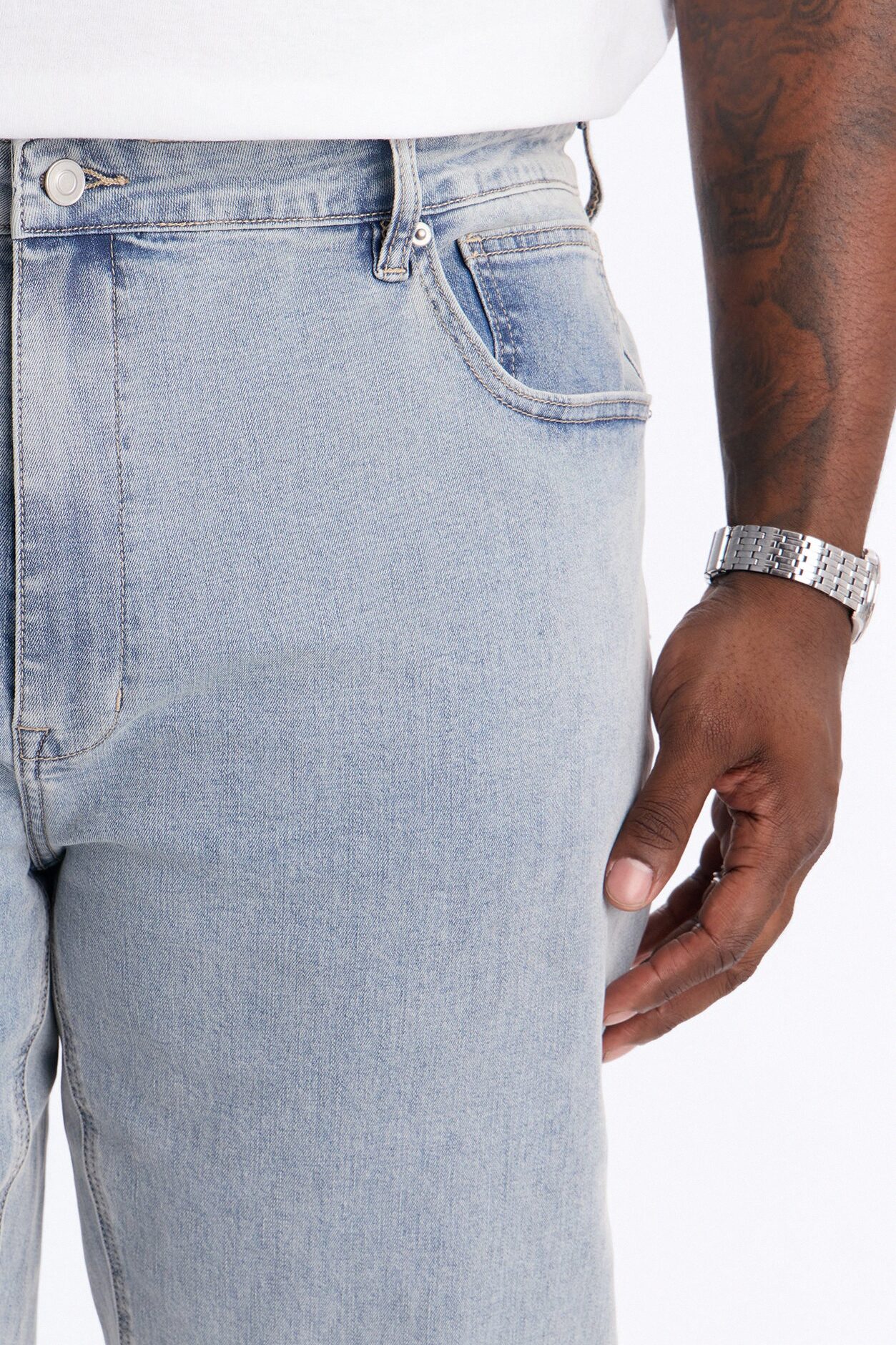 Super Stacked Skinny Flare Jean - Light Blue Wash
