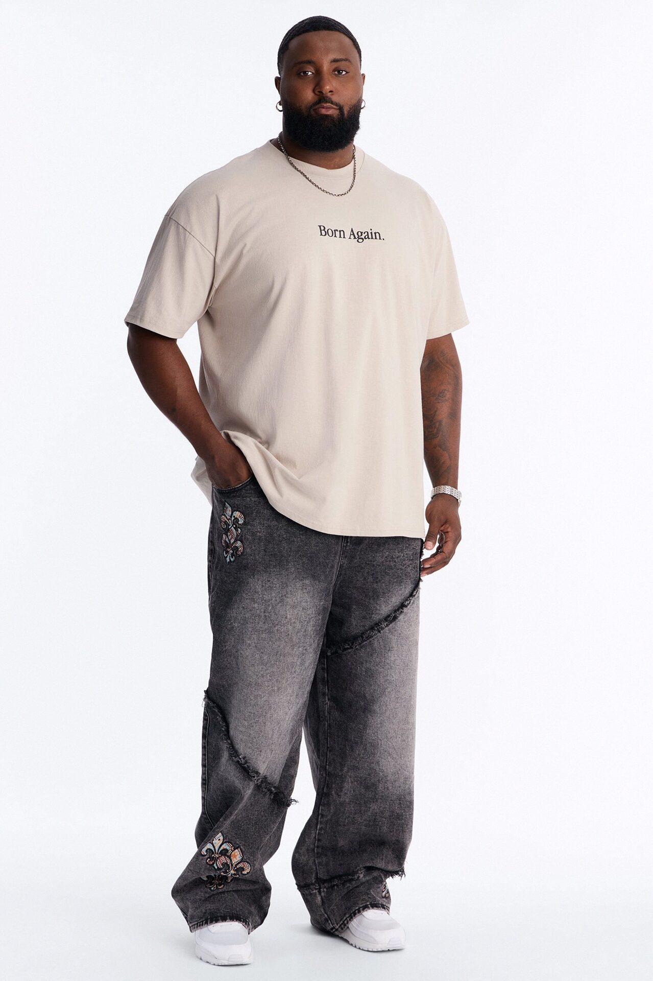Born Again Period Short Sleeve Tee - Light Grey