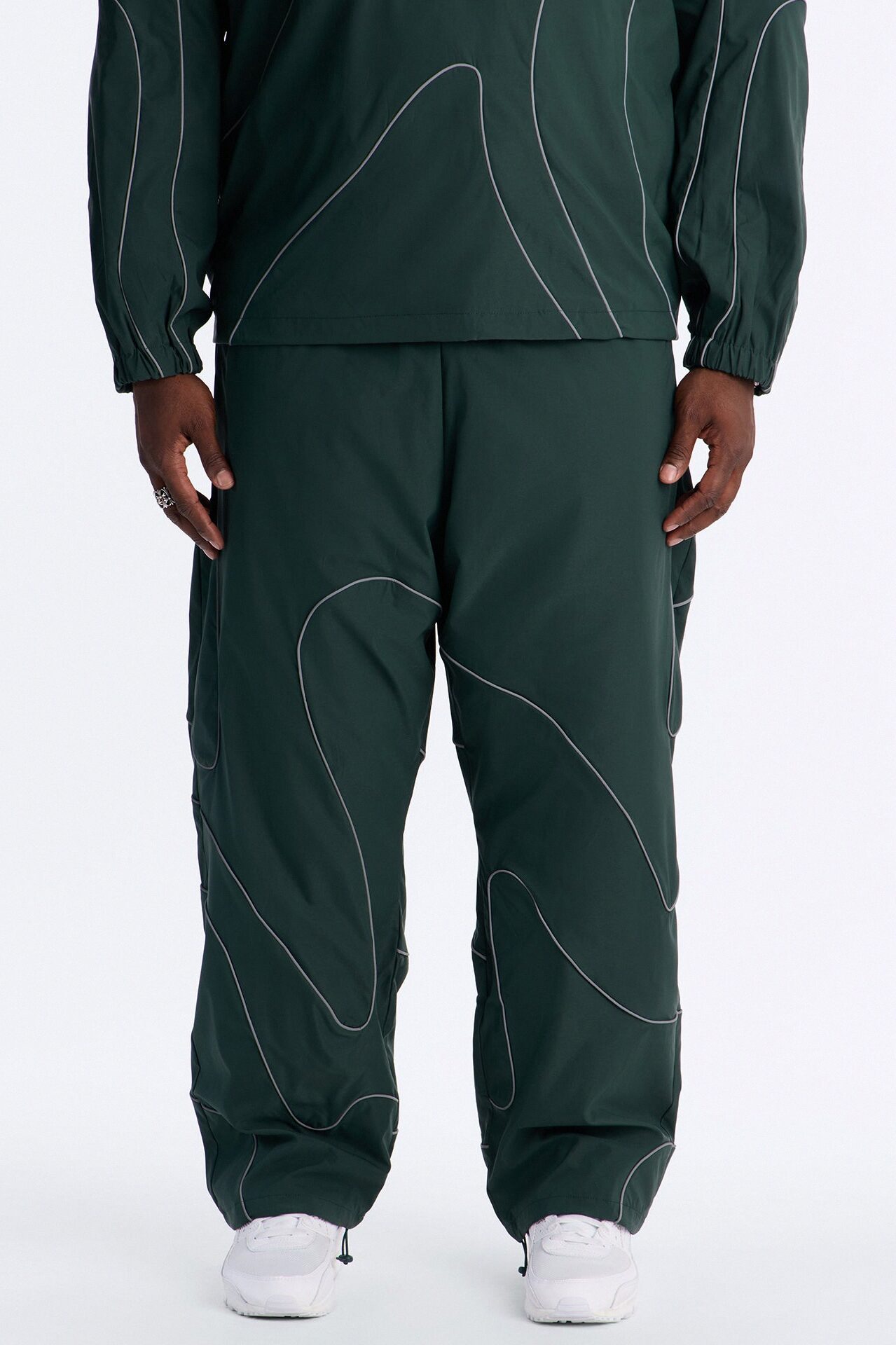 Straight Futuristic Mode Track Pant - Hunter Green