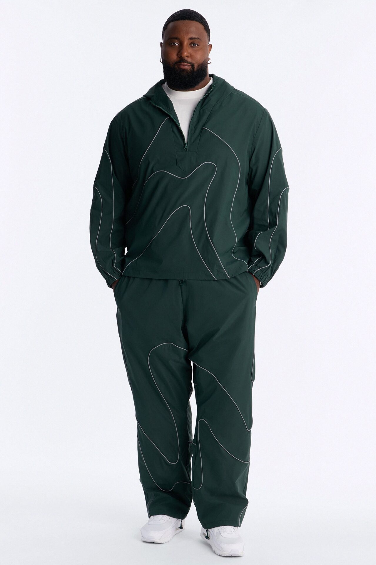 Straight Futuristic Mode Track Pant - Hunter Green
