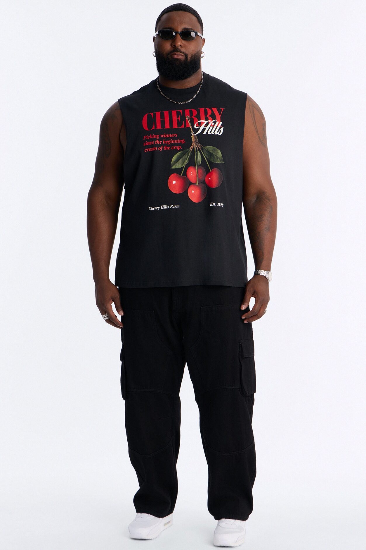 Cherry Hills Oversized Muscle Tee - Black