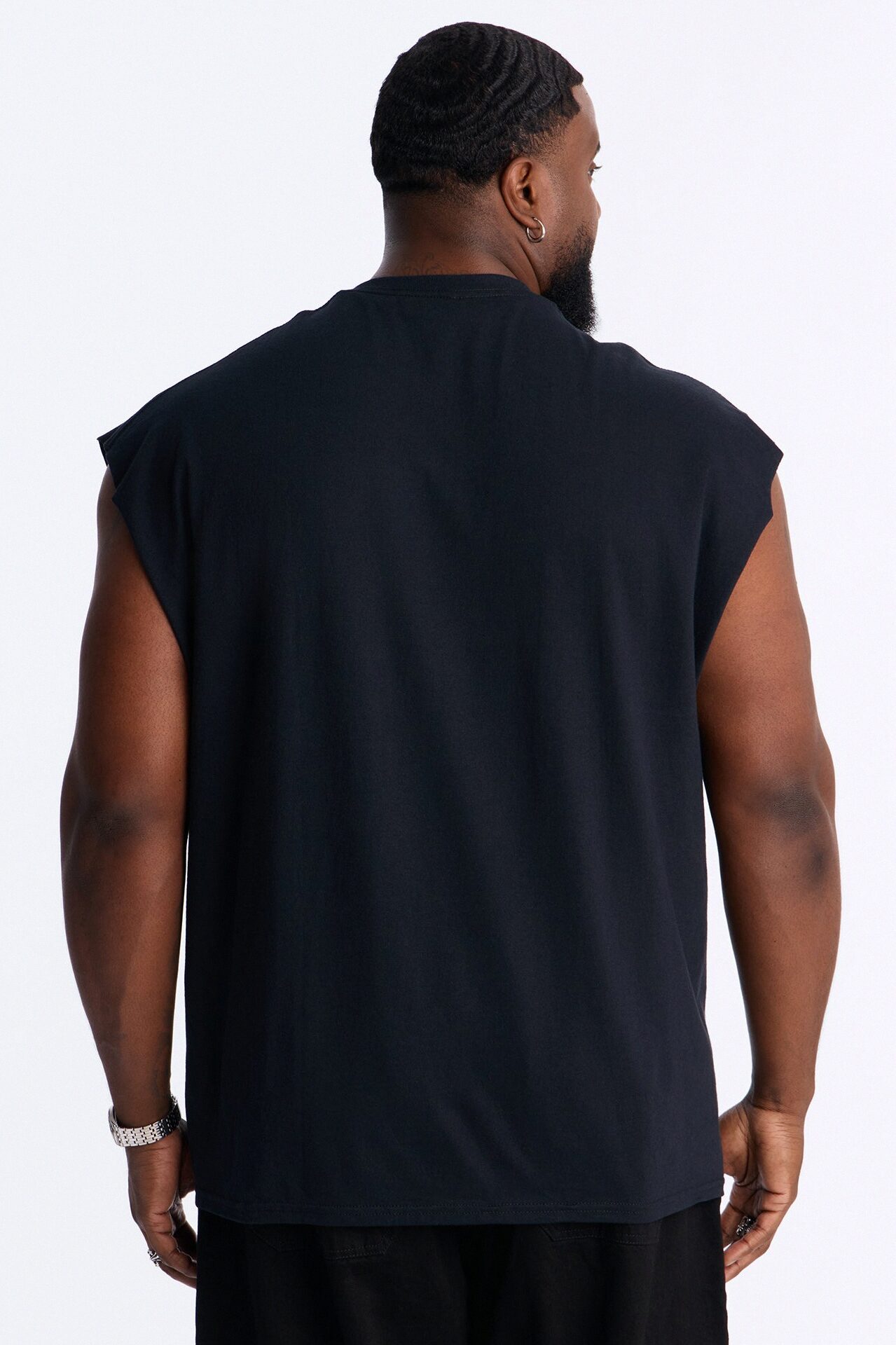 Free Your Mind Oversized Muscle Tank - Black