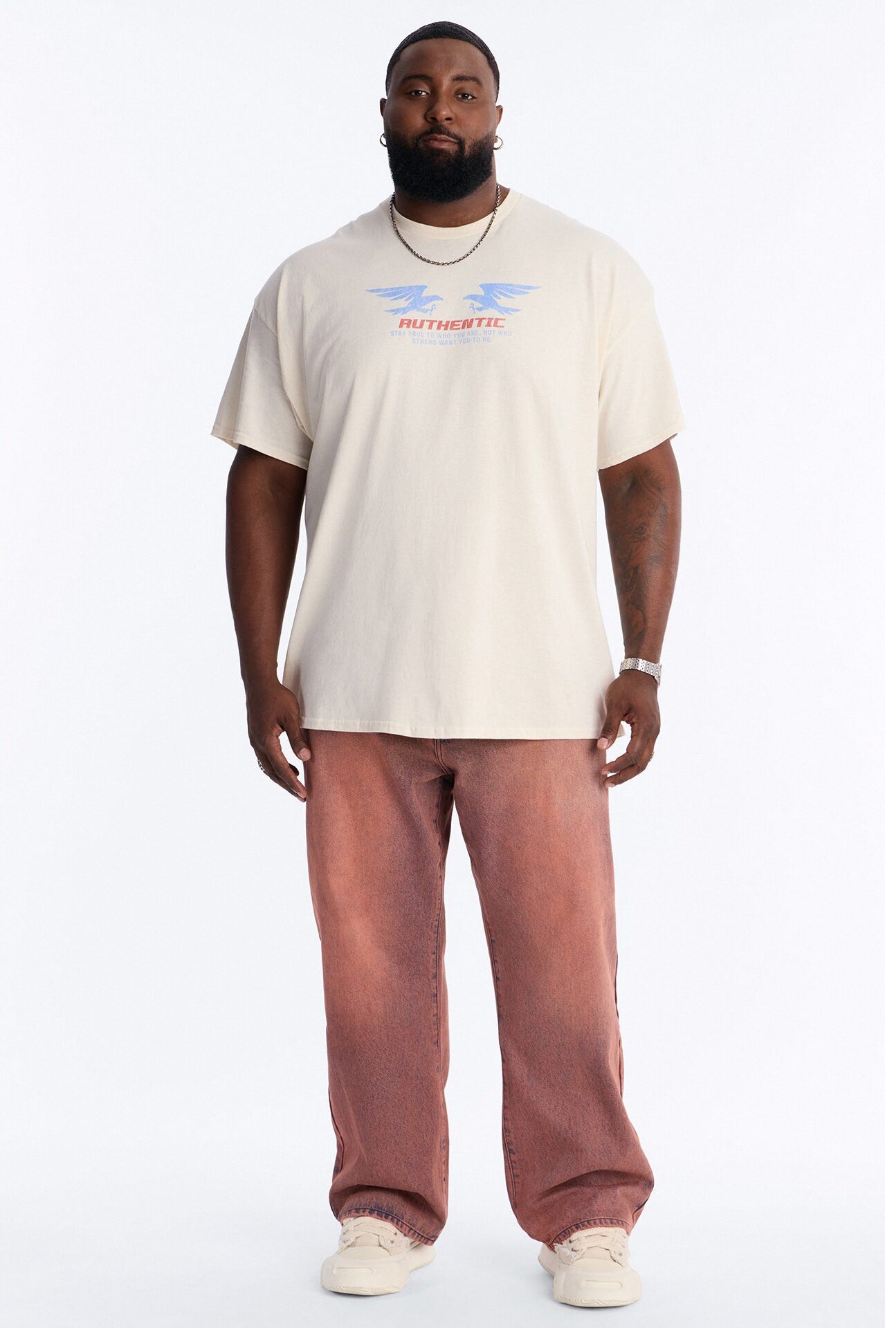 Authentic Oversized Short Sleeve Tee - Natural