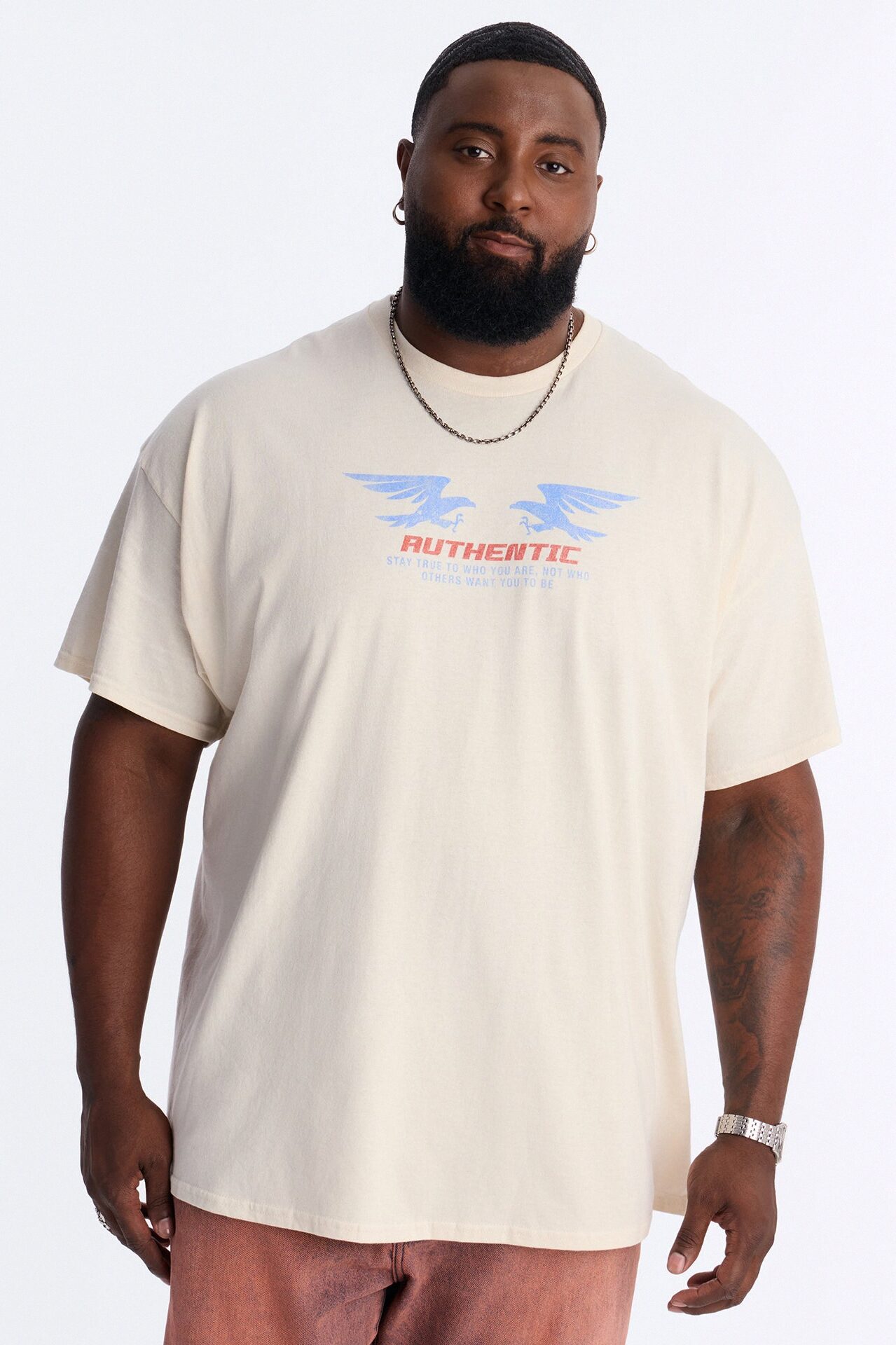Authentic Oversized Short Sleeve Tee - Natural