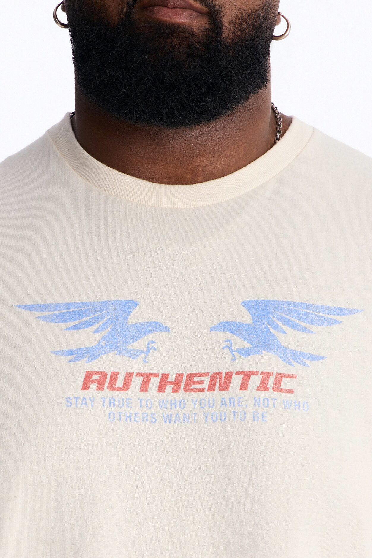 Authentic Oversized Short Sleeve Tee - Natural