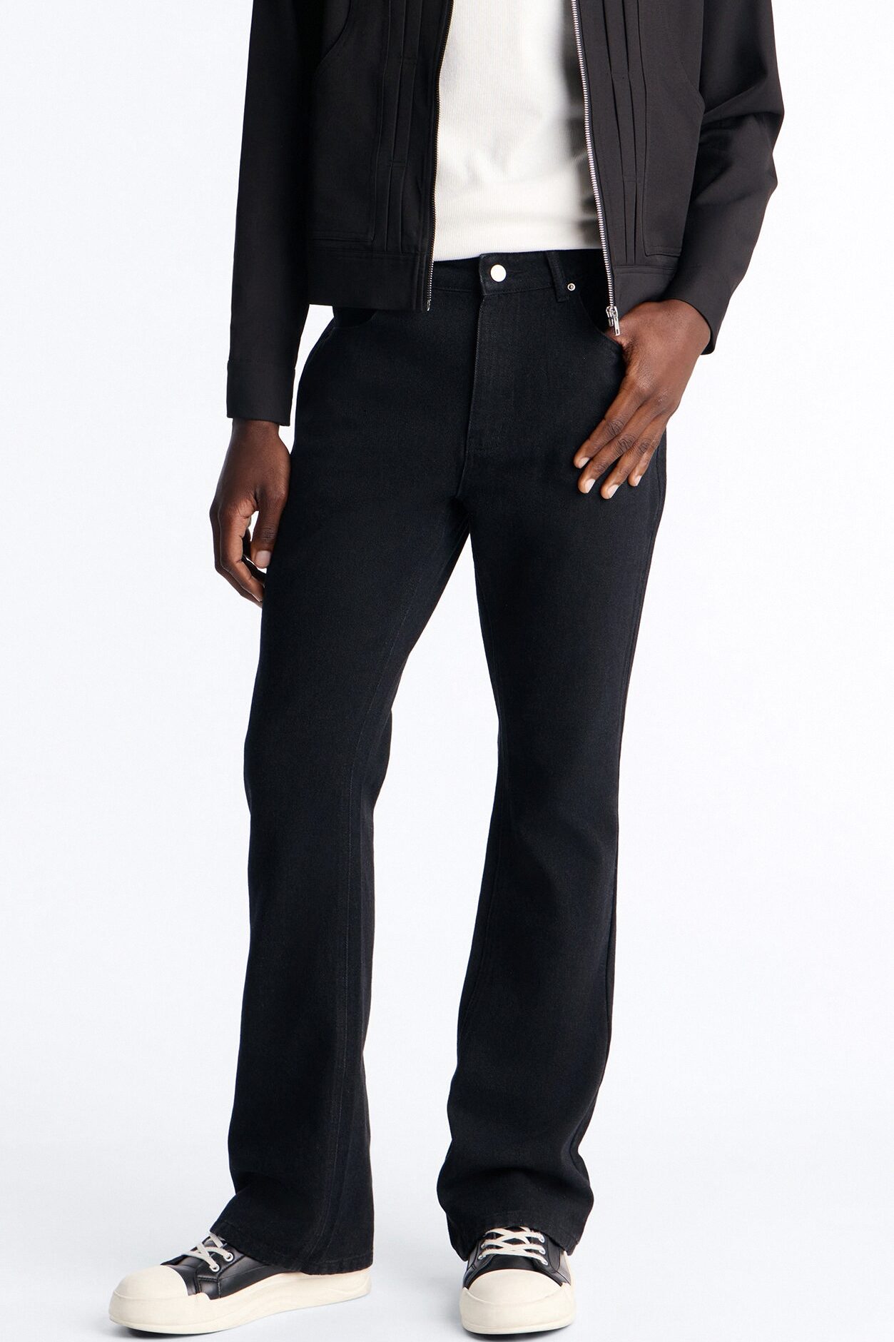 Routine Stacked Skinny Flare Jean - Black