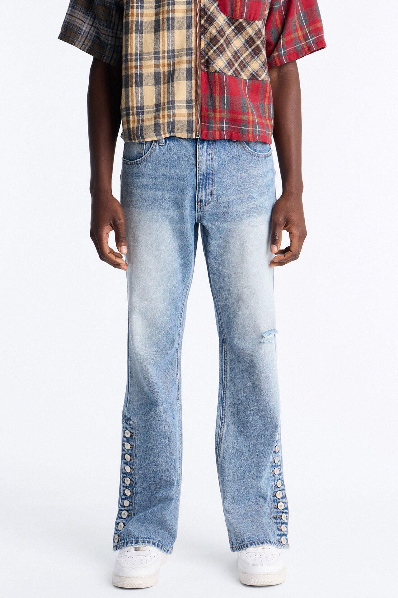 Straight Flare Easy Partner Jean - Light Blue Wash