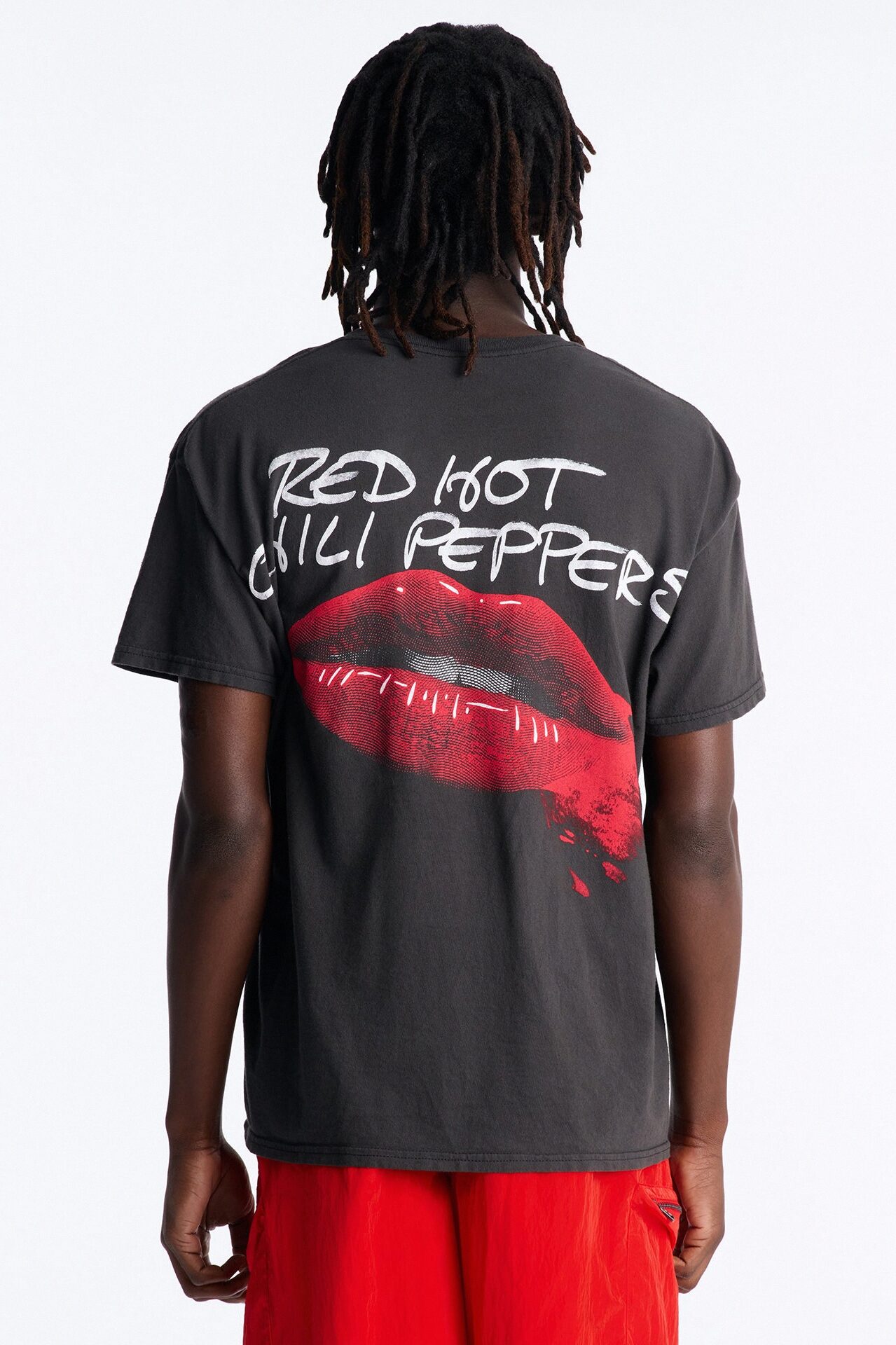 Red Hot Chili Peppers Stencil Vintage Short Sleeve Tee - Black Wash