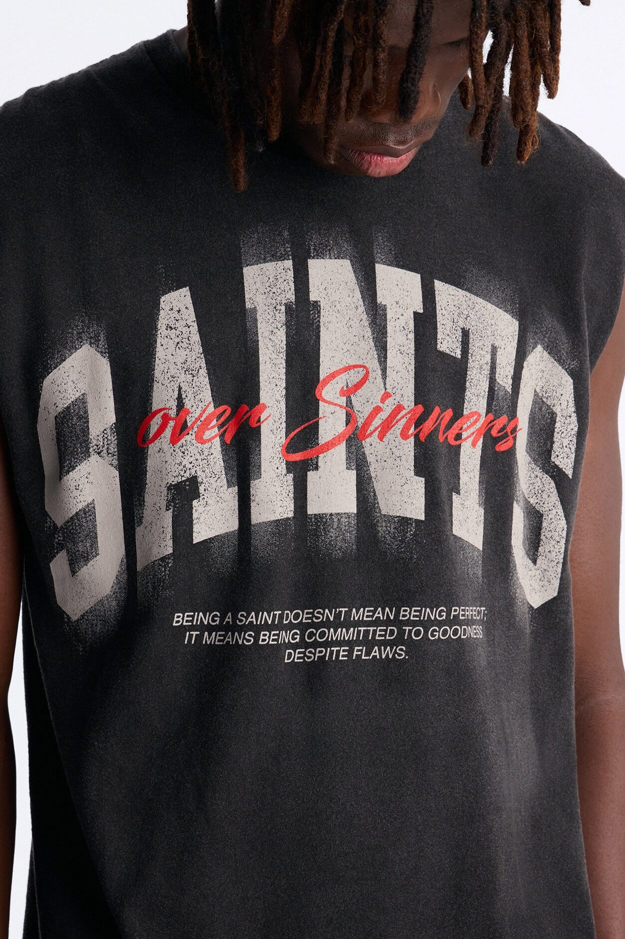 Saints Over Sinners Vintage Muscle Tee - Black