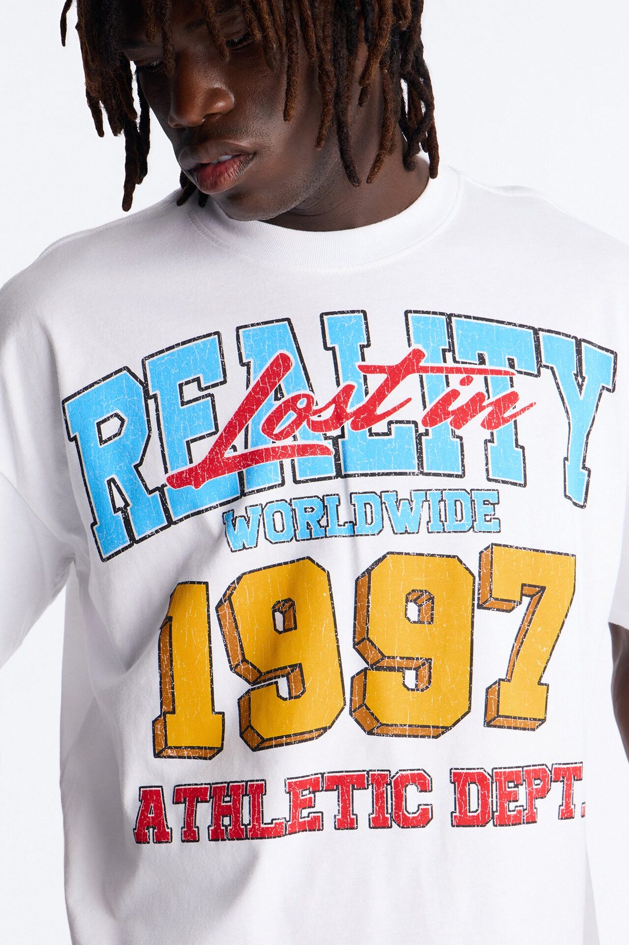Lost In Reality Boxy Short Sleeve Tee - White