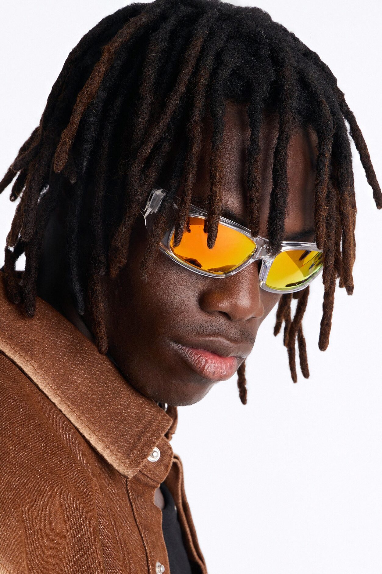 Missed Call Sport Wrap Sunglasses - Clear