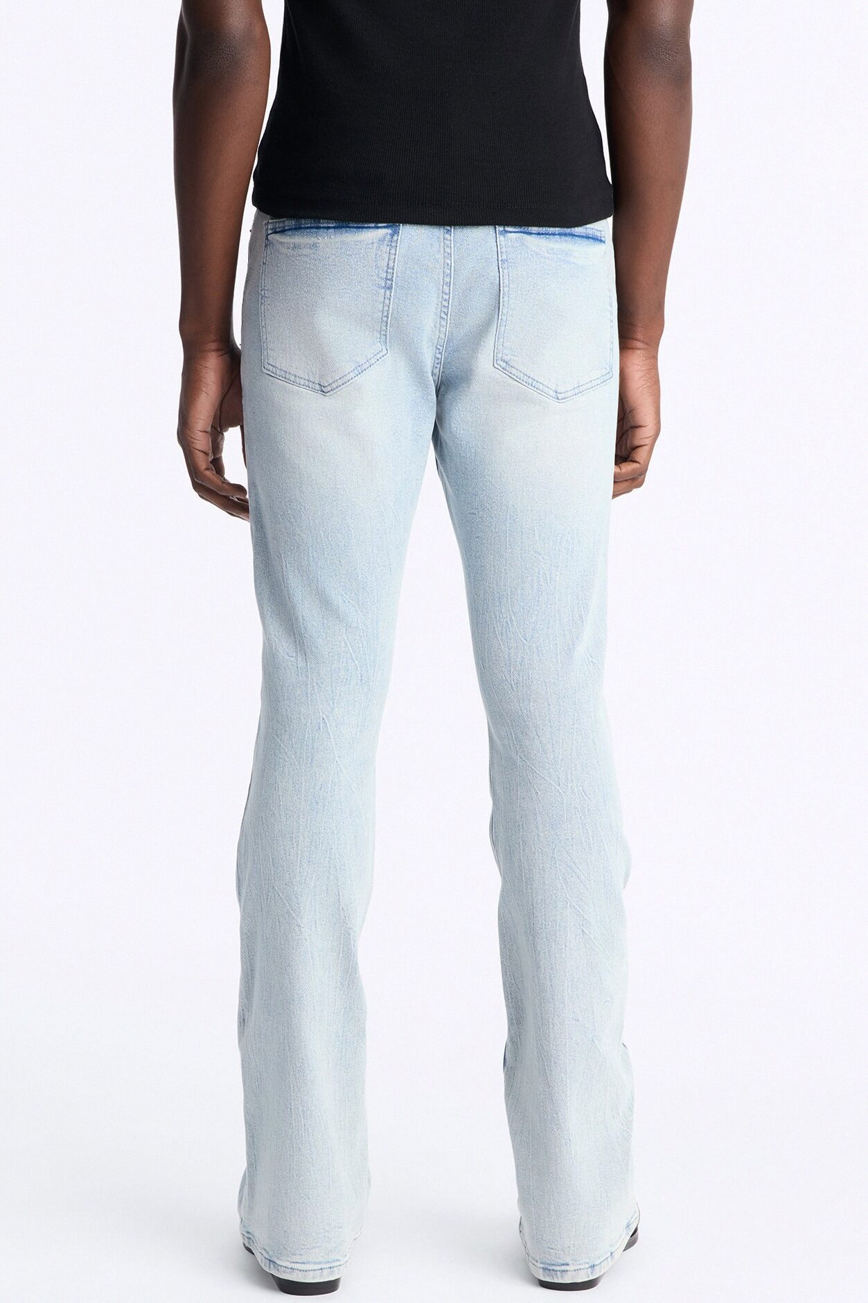 Dreamy Stacked Skinny Flare Jeans - Light Blue Wash