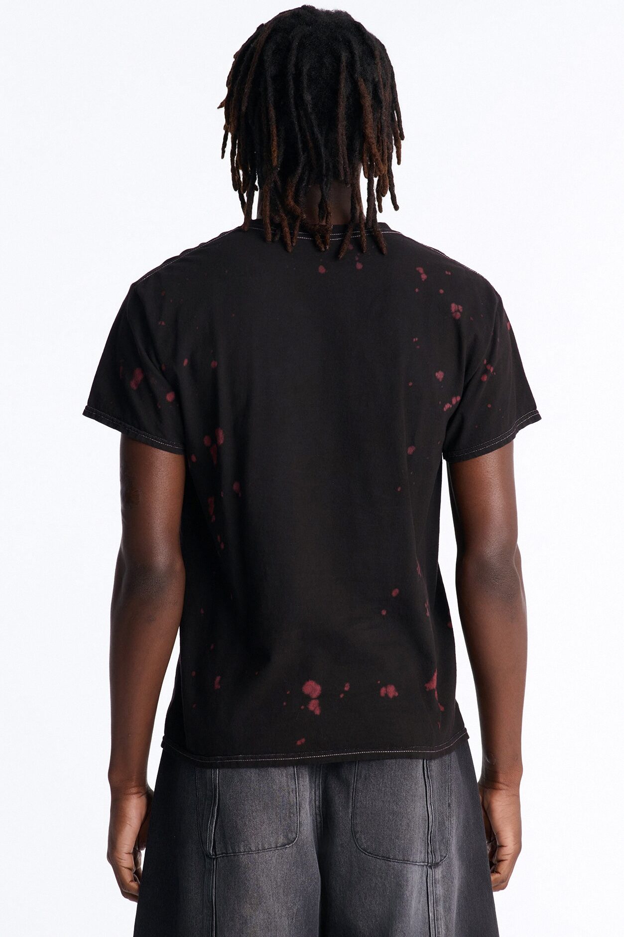Whitney Houston Dyed Short Sleeve Tee - Black/Red