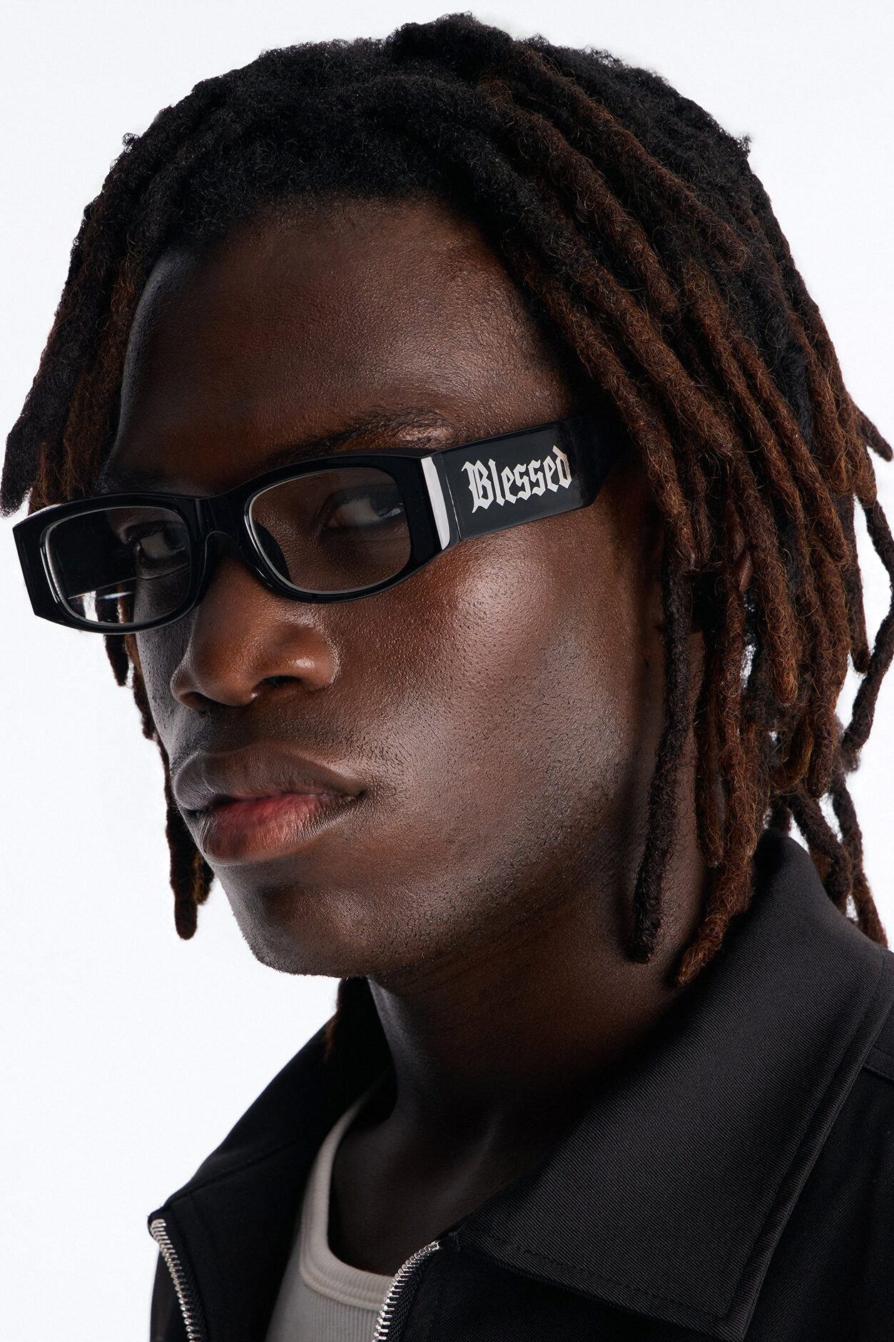 Retro Blessed Sunglasses - Black/Silver
