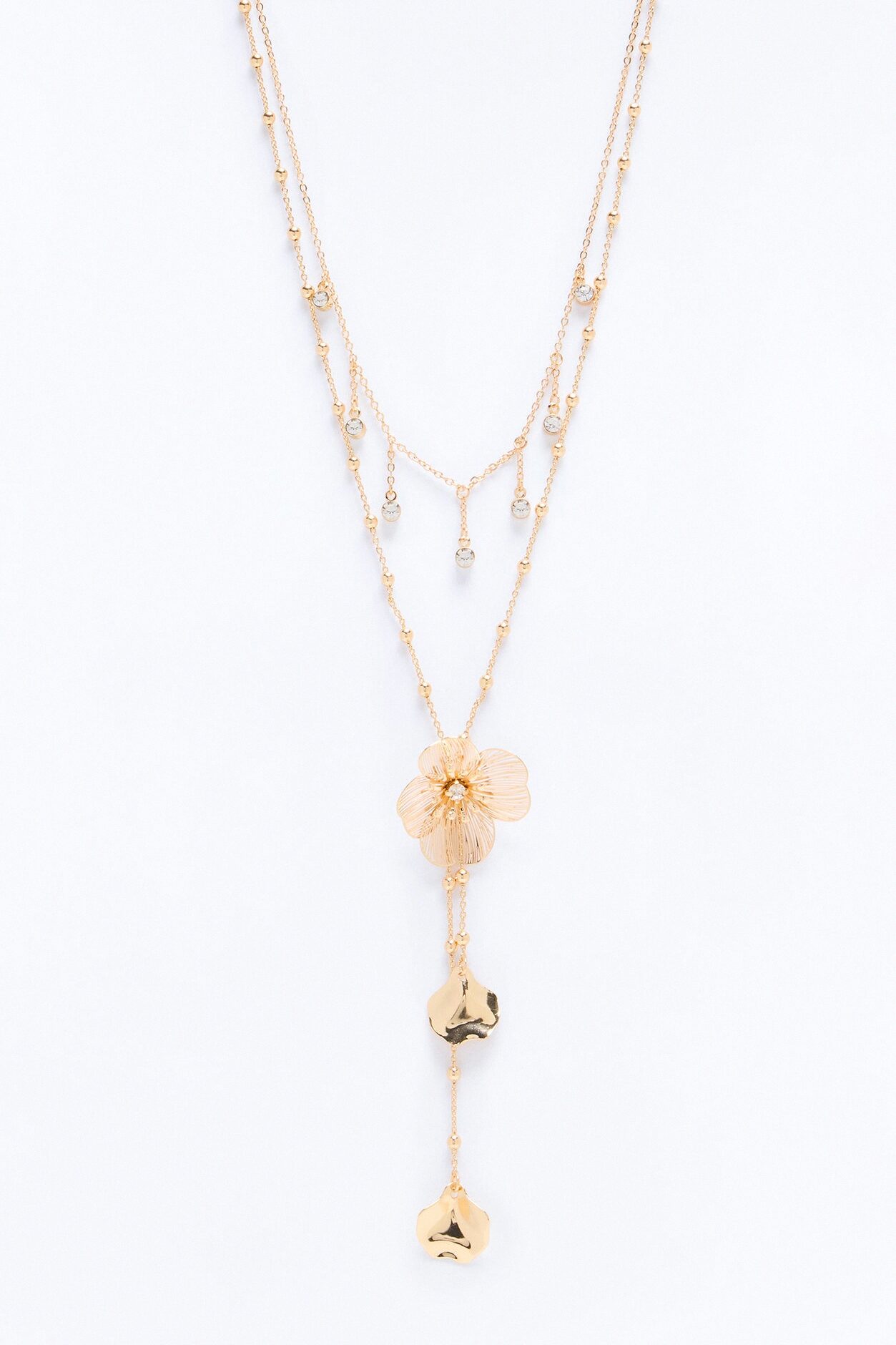 Pretty With A Sting Layered Necklace - Gold