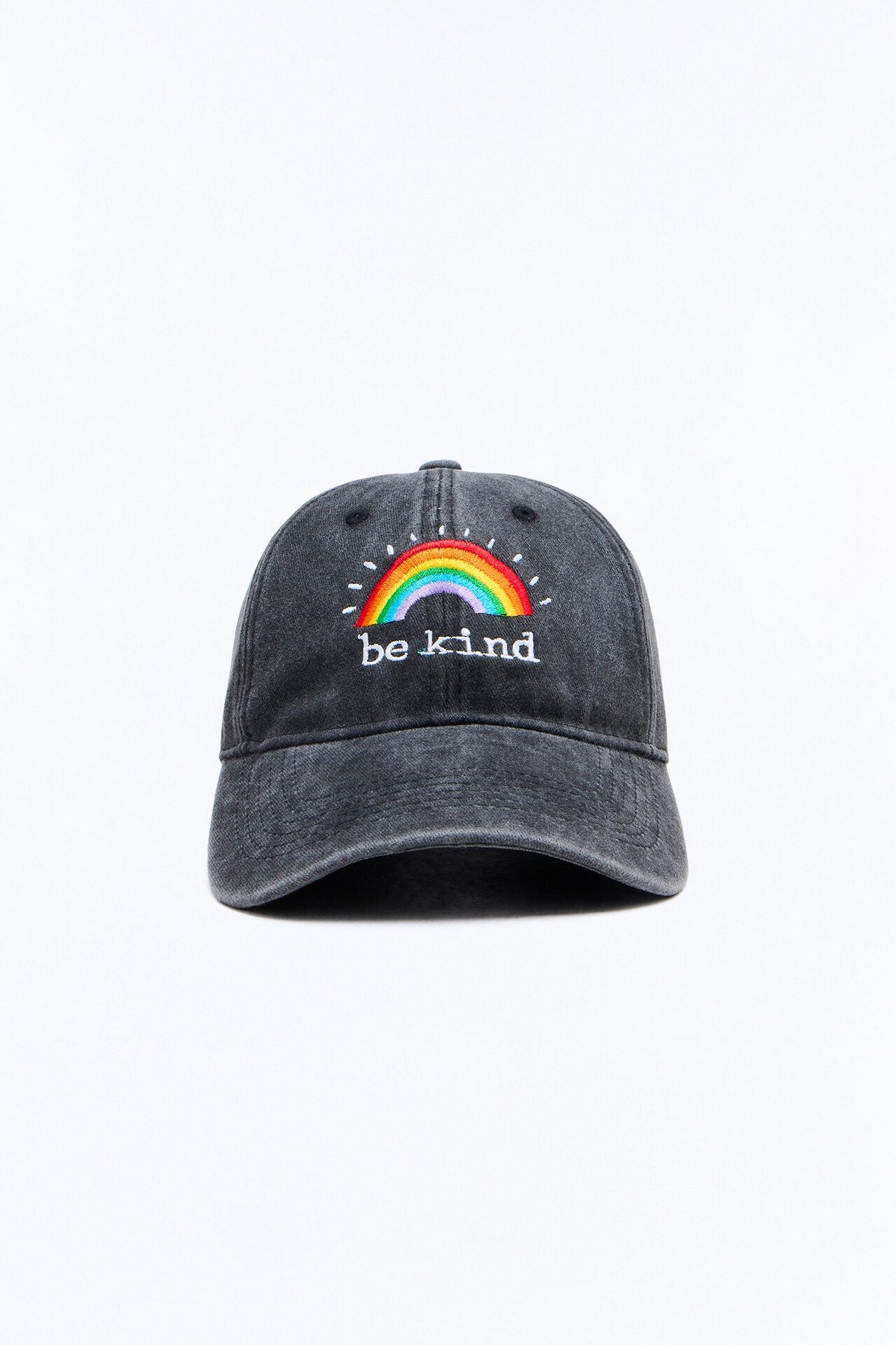 Be Kind Vintage Denim Baseball Hat - Black/combo