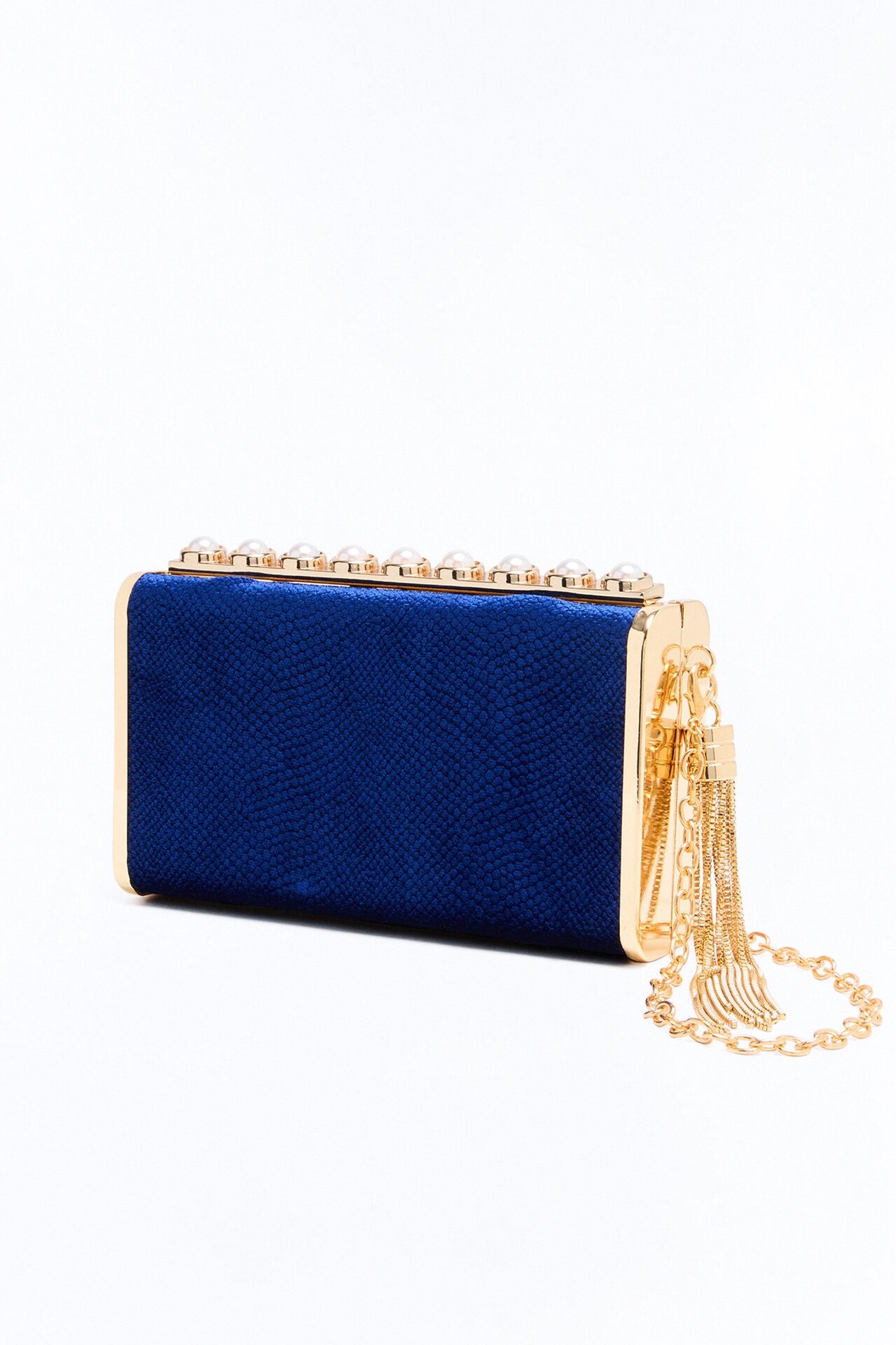 Midnight Siren Velvet Clutch - Blue