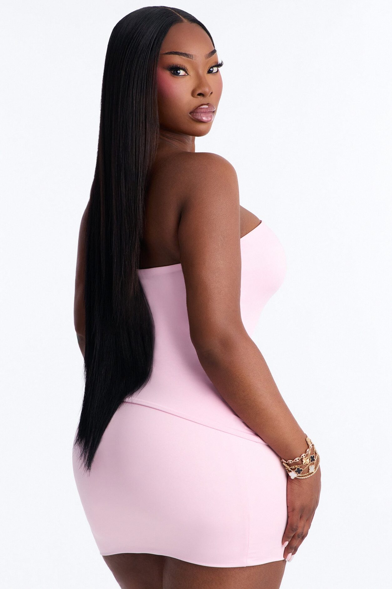 Contour Double Lined Tube Top - Light Pink