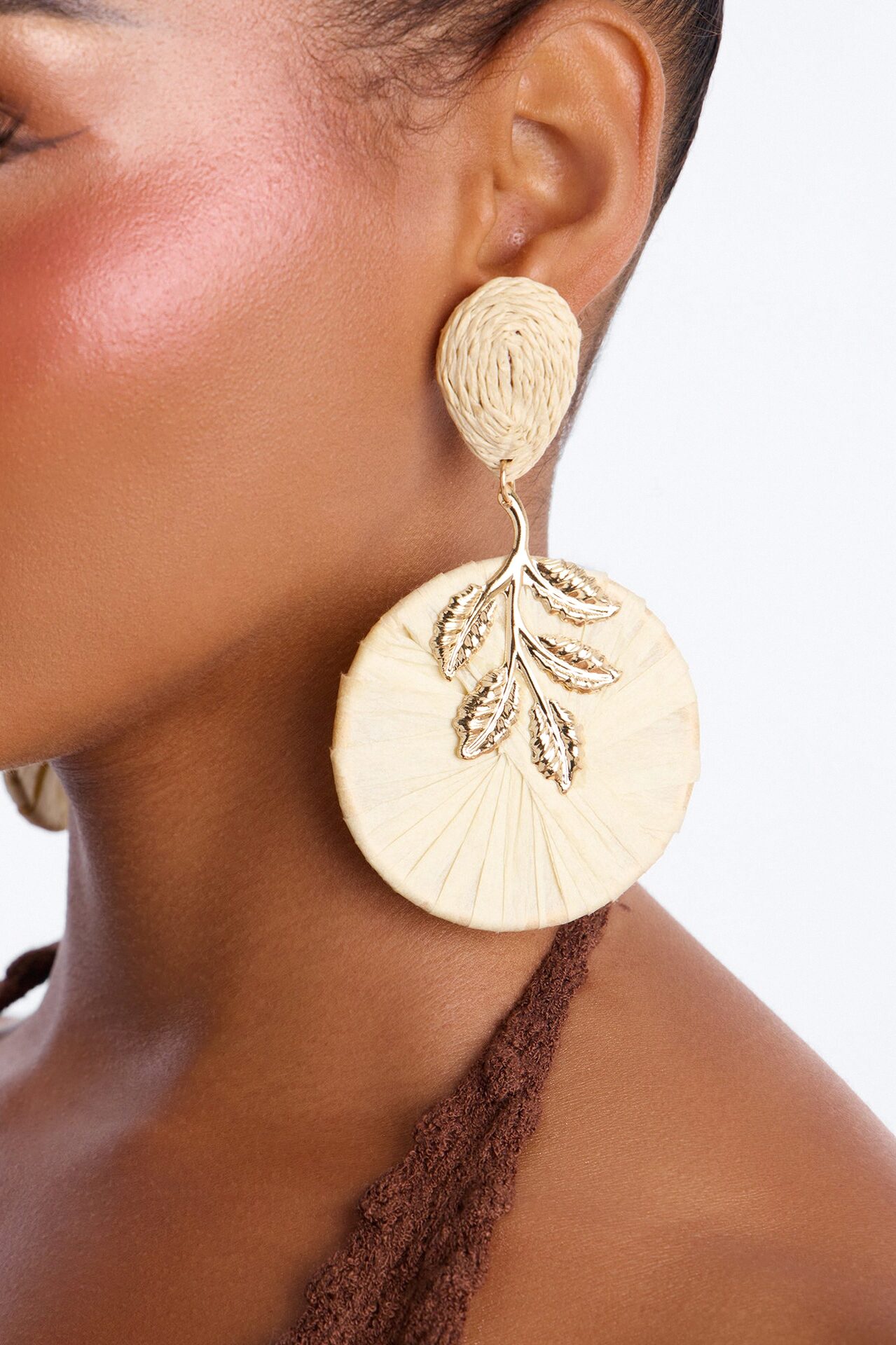 Sunny Bloom Floral Earrings - Ivory/combo