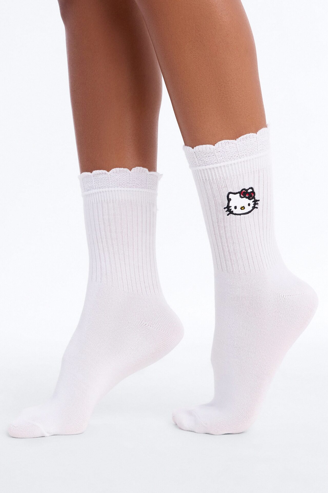 Hello Kitty Cutie Crew Socks - White