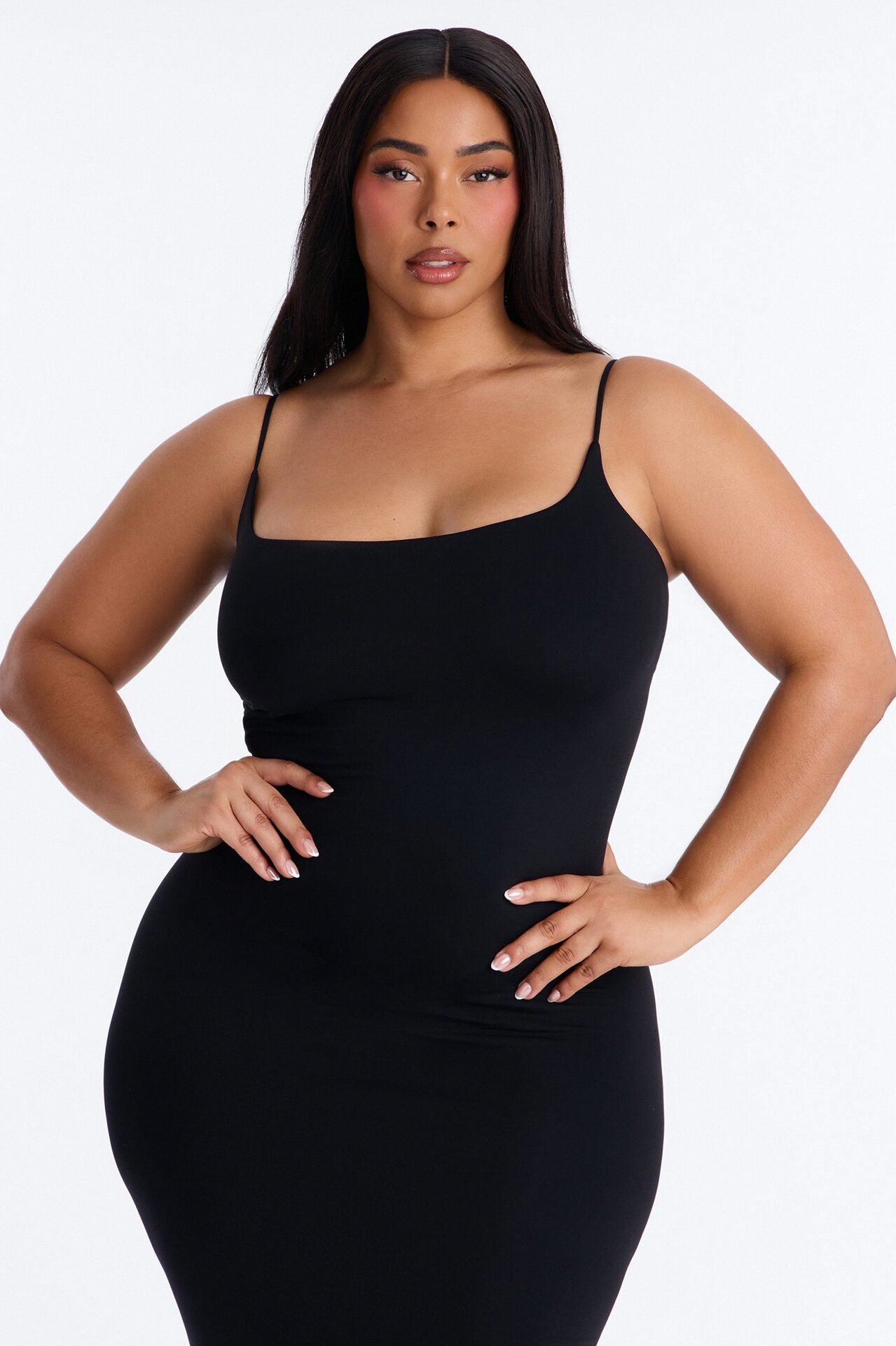 Seamless Smooth Double Lined Maxi Dress - Black