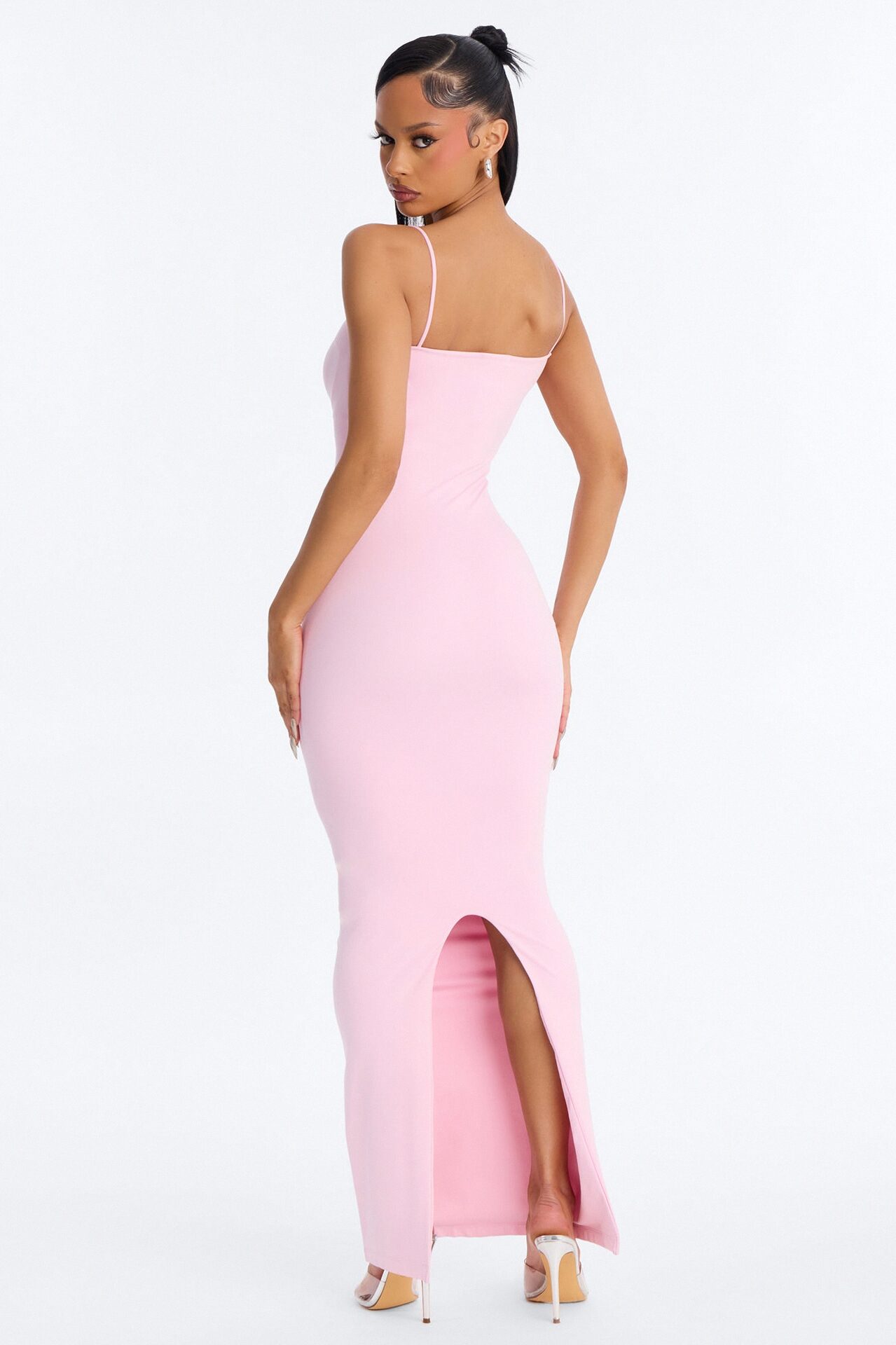 Seamless Smooth Double Lined Maxi Dress - Light Pink