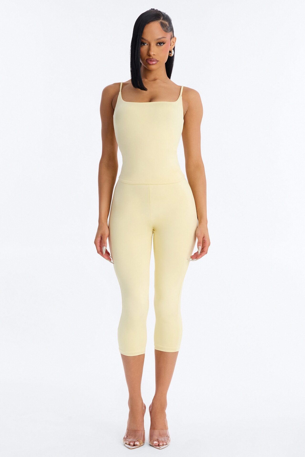 Contour Double Lined Capri Pant - Butter Yellow