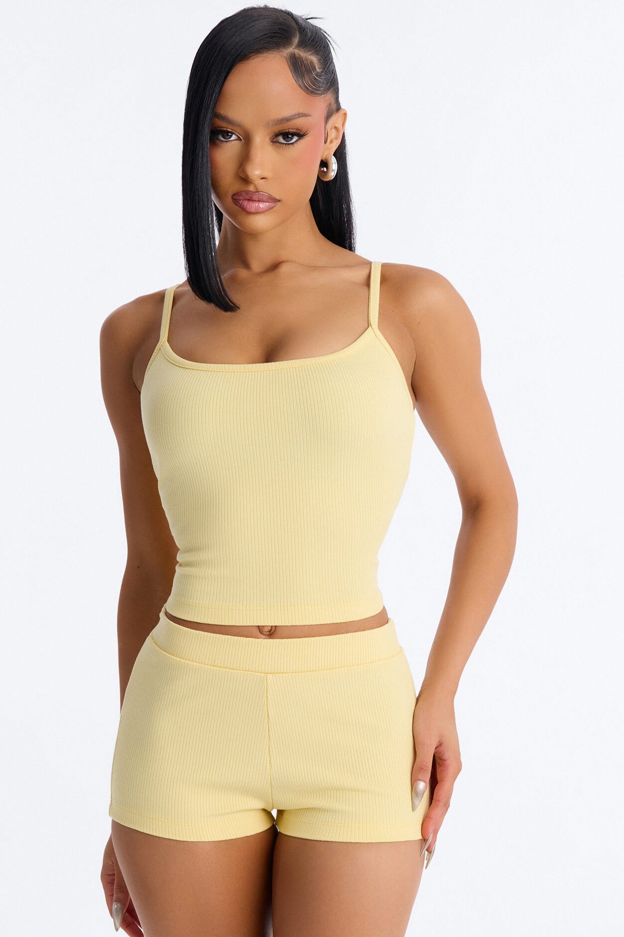 Riley Snatched Mini Short Set - Butter Yellow