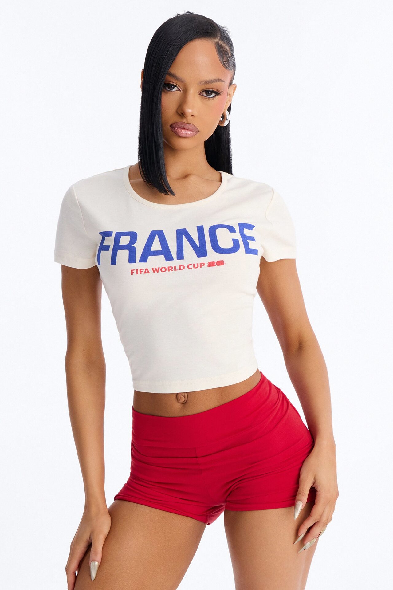 FIFA France Elite Squad Cropped Tee - Cream