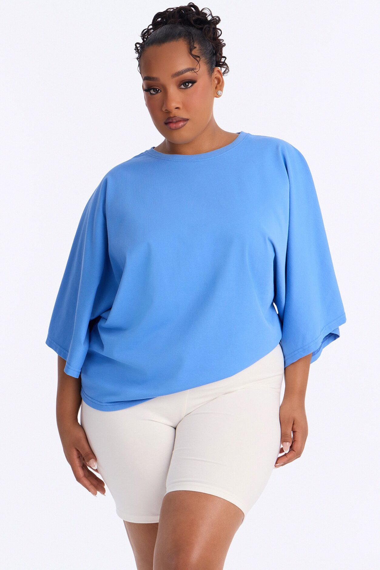 Kendall Oversized Short Sleeve T-Shirt - Blue