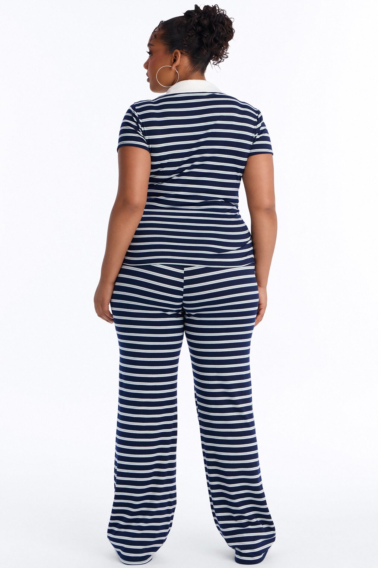 Optimist Striped Polo Pant Set - Navy/combo