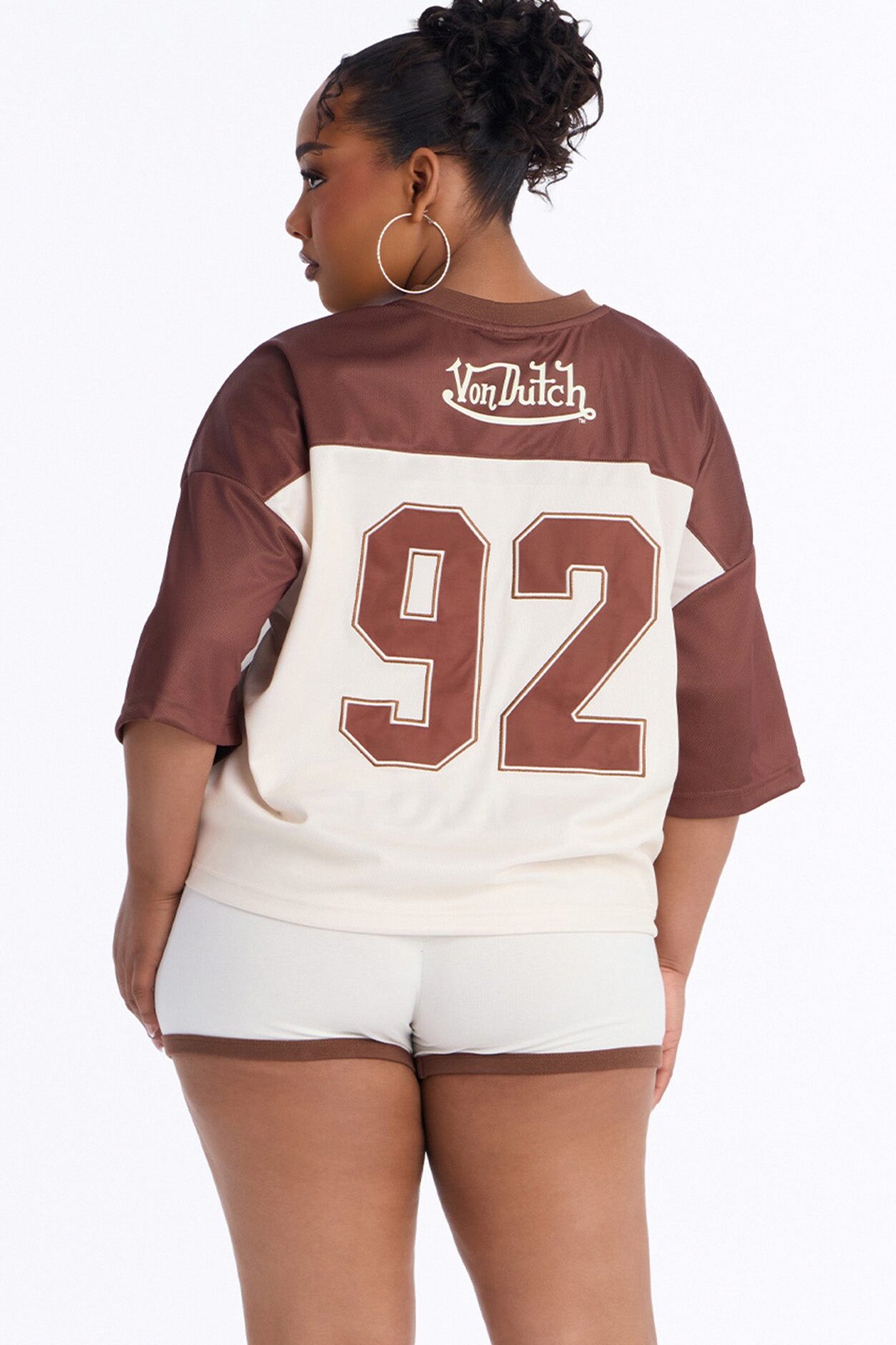 Von Dutch 92 V-Neck Shirt - Cream/combo