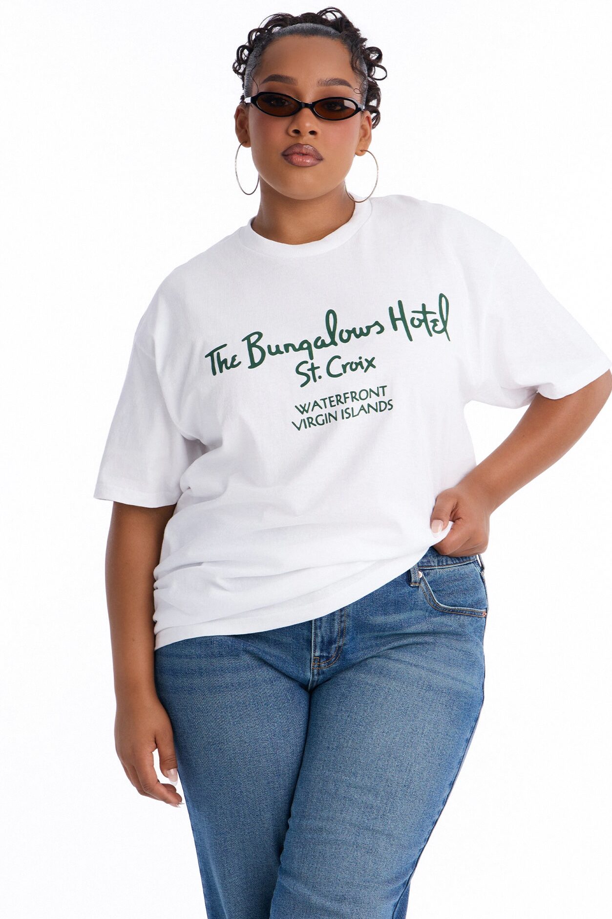 Bungalows Hotel Oversized Tee - White