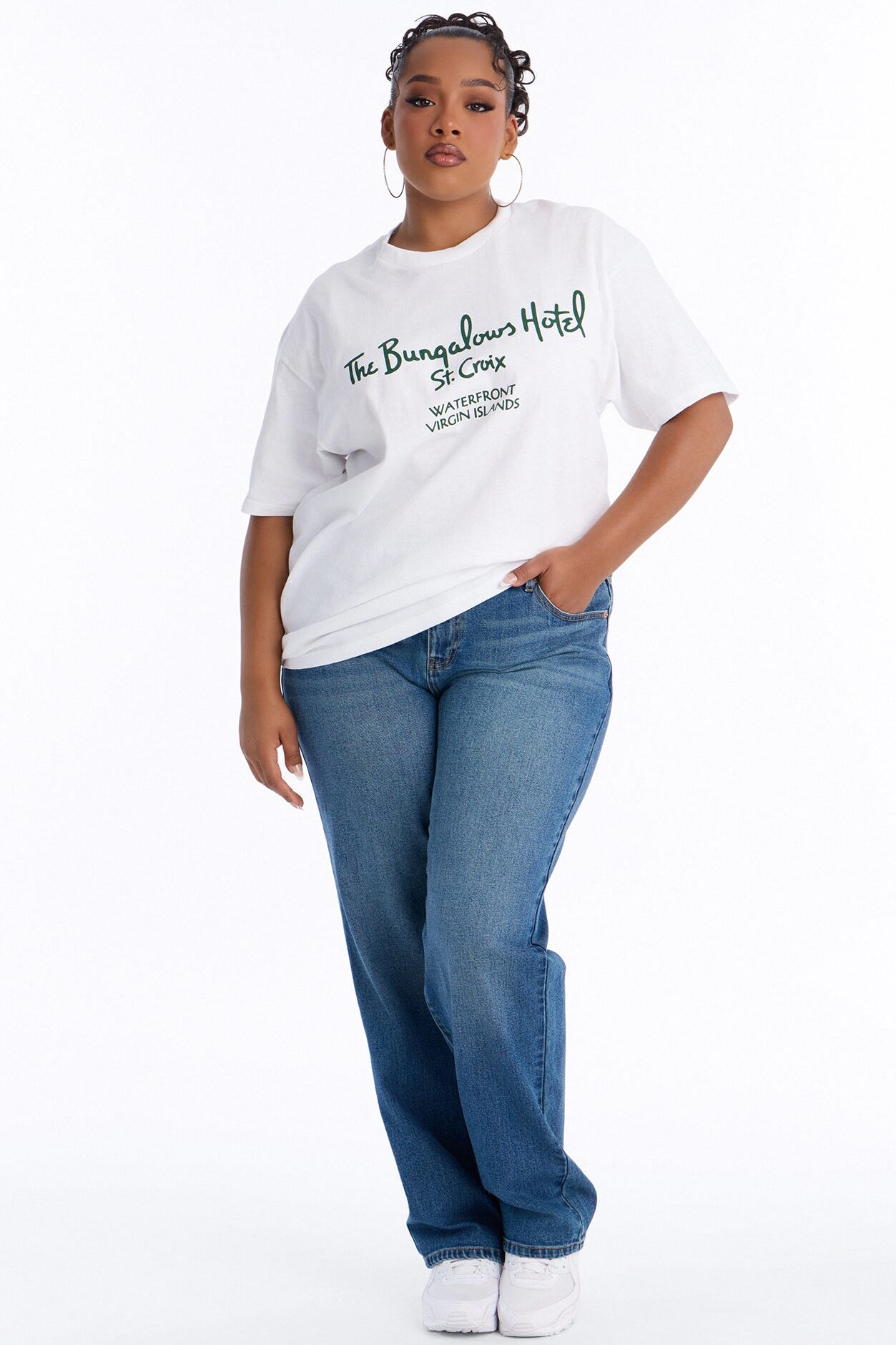Bungalows Hotel Oversized Tee - White