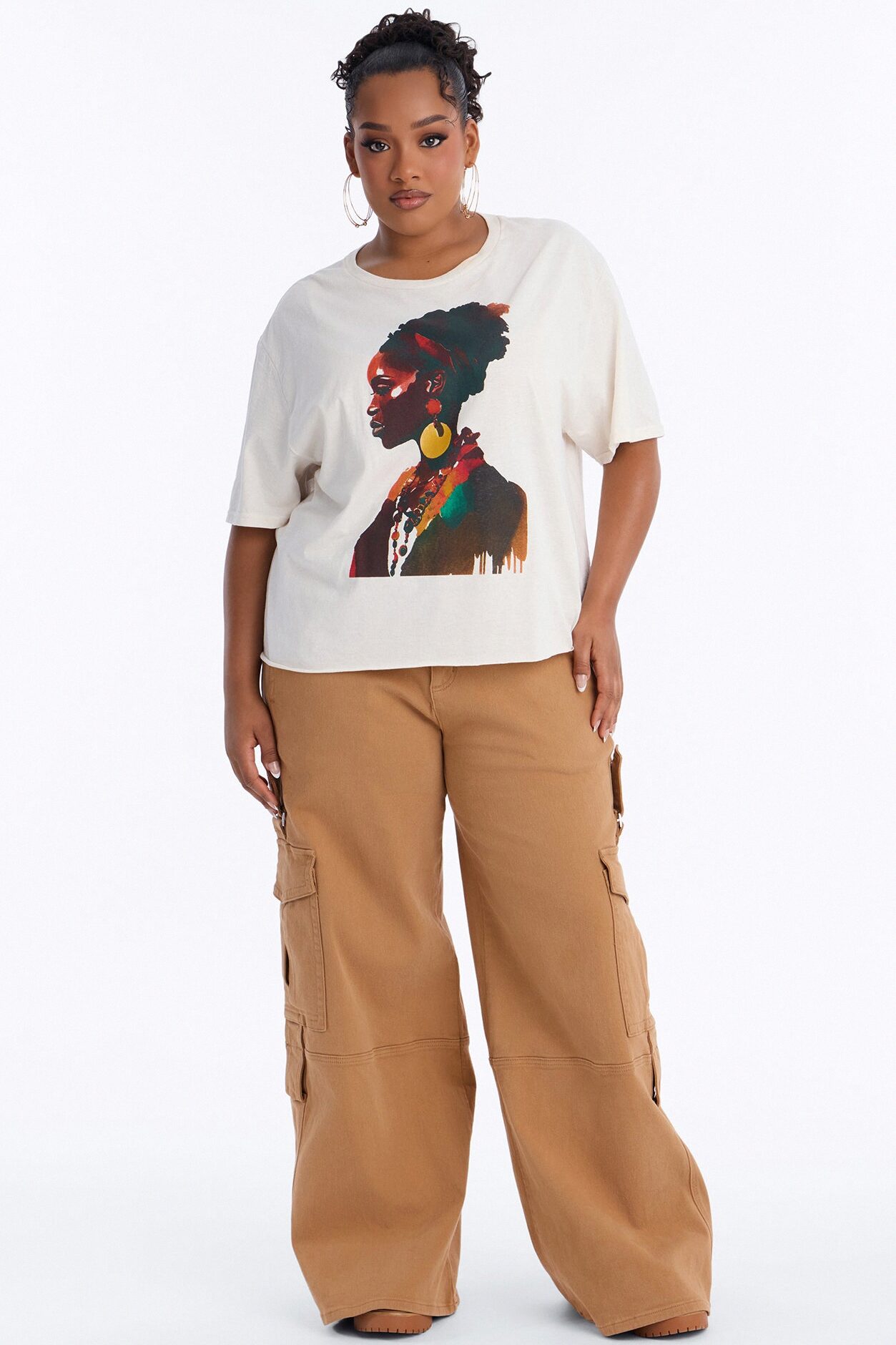 Beautiful Women Oversized Tee - Natural