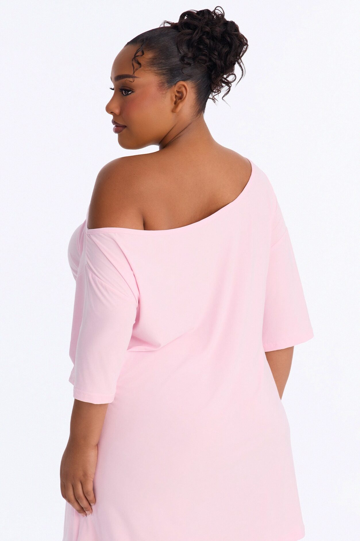 Love My Sleep Off Shoulder Sleep Shirt - Pink